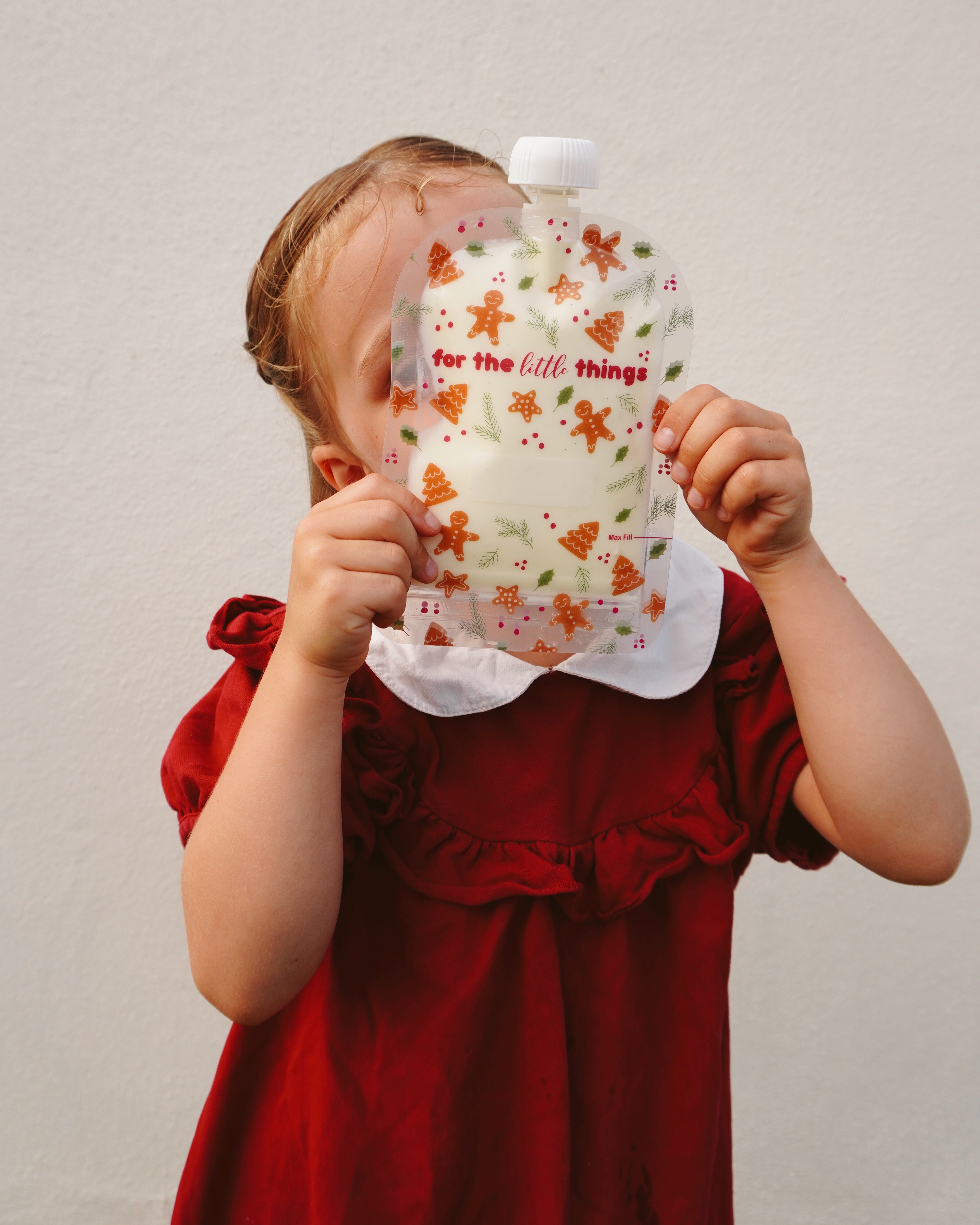 Sinchies 150ml Reusable Food Pouches - Gingerbread Men