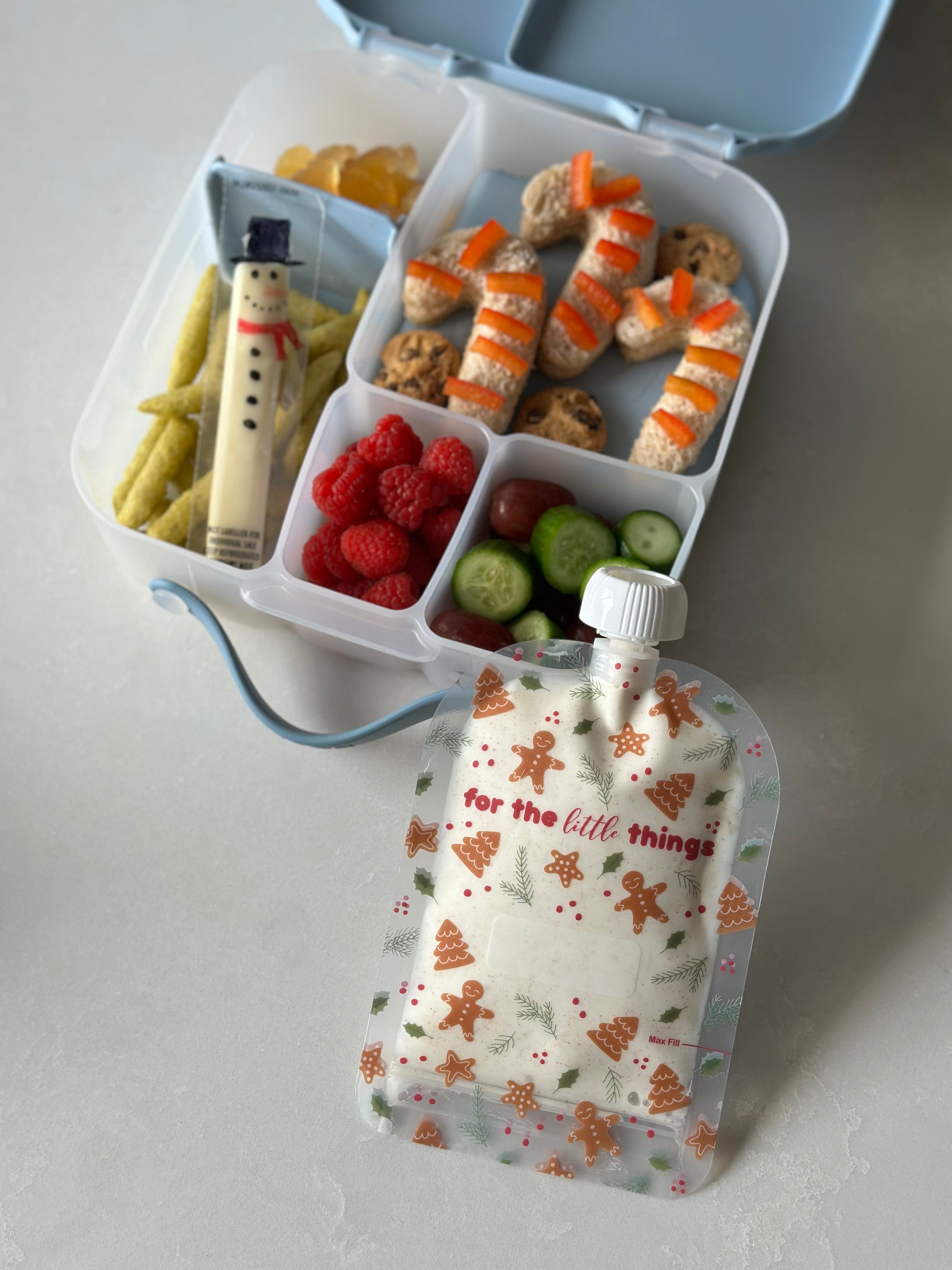 Sinchies 150ml Reusable Food Pouches - Gingerbread Men