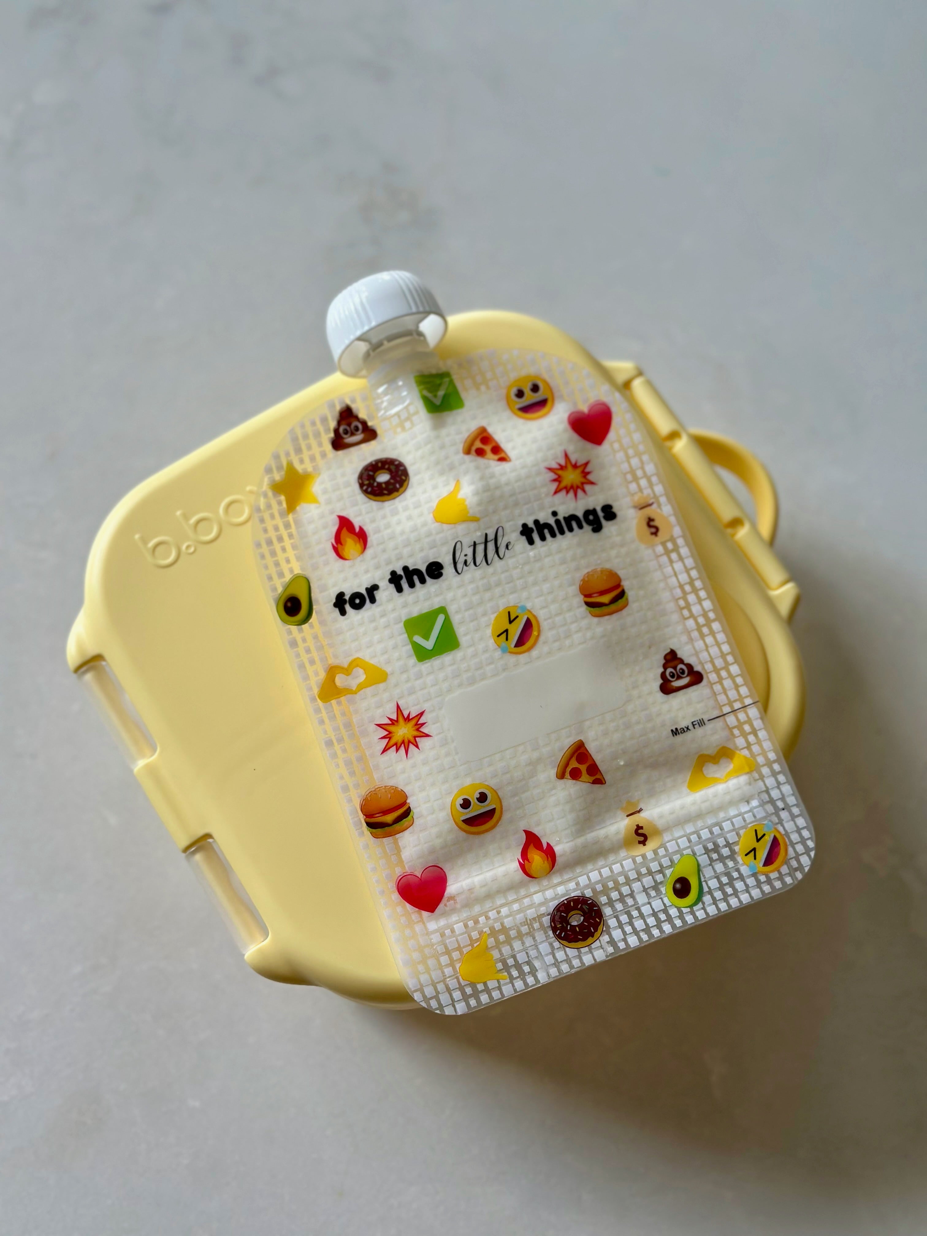 Sinchies 150ml Reusable Food Pouches - Emojis