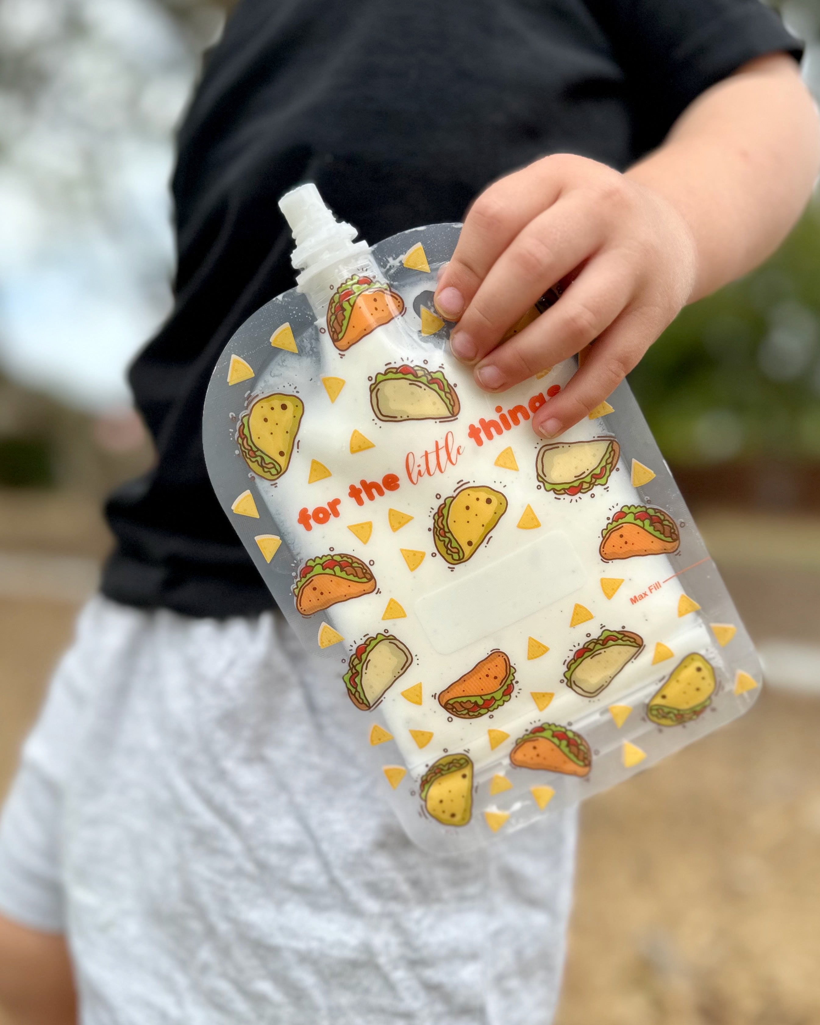 Sinchies 150ml Reusable Food Pouches - It's Raining Tacos