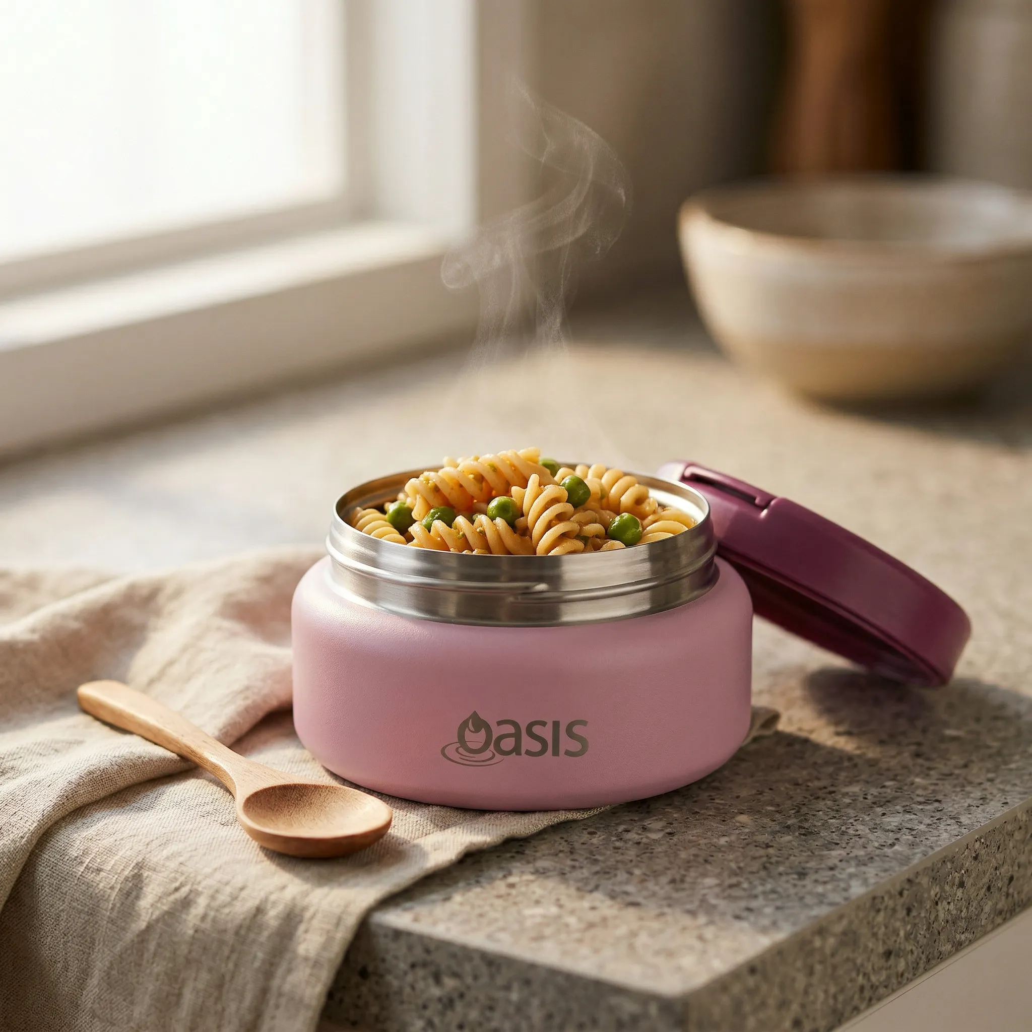 Oasis Stainless Steel Food Jar (230ml) - blush