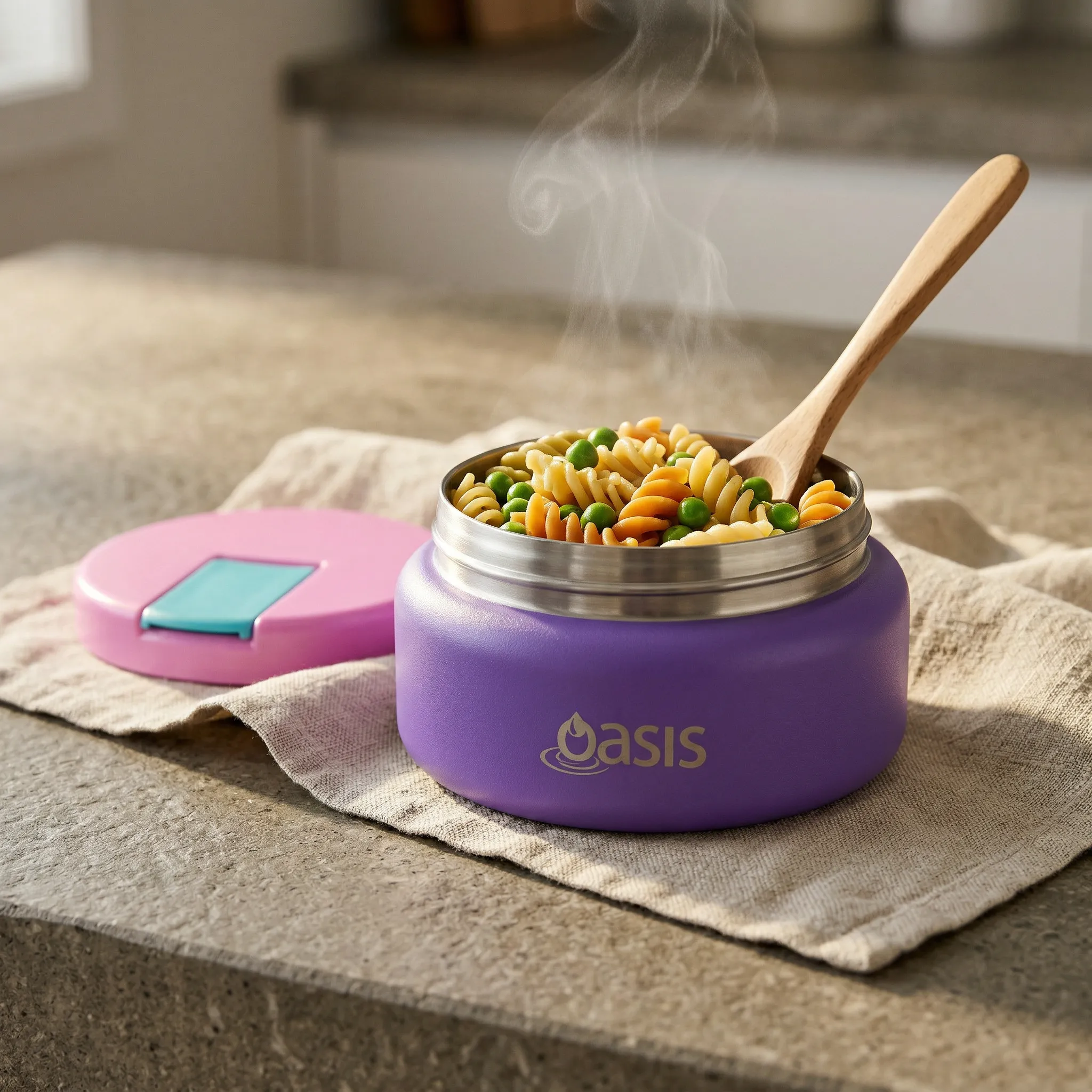 Oasis Stainless Steel Food Jar (230ml) - mermaid purple