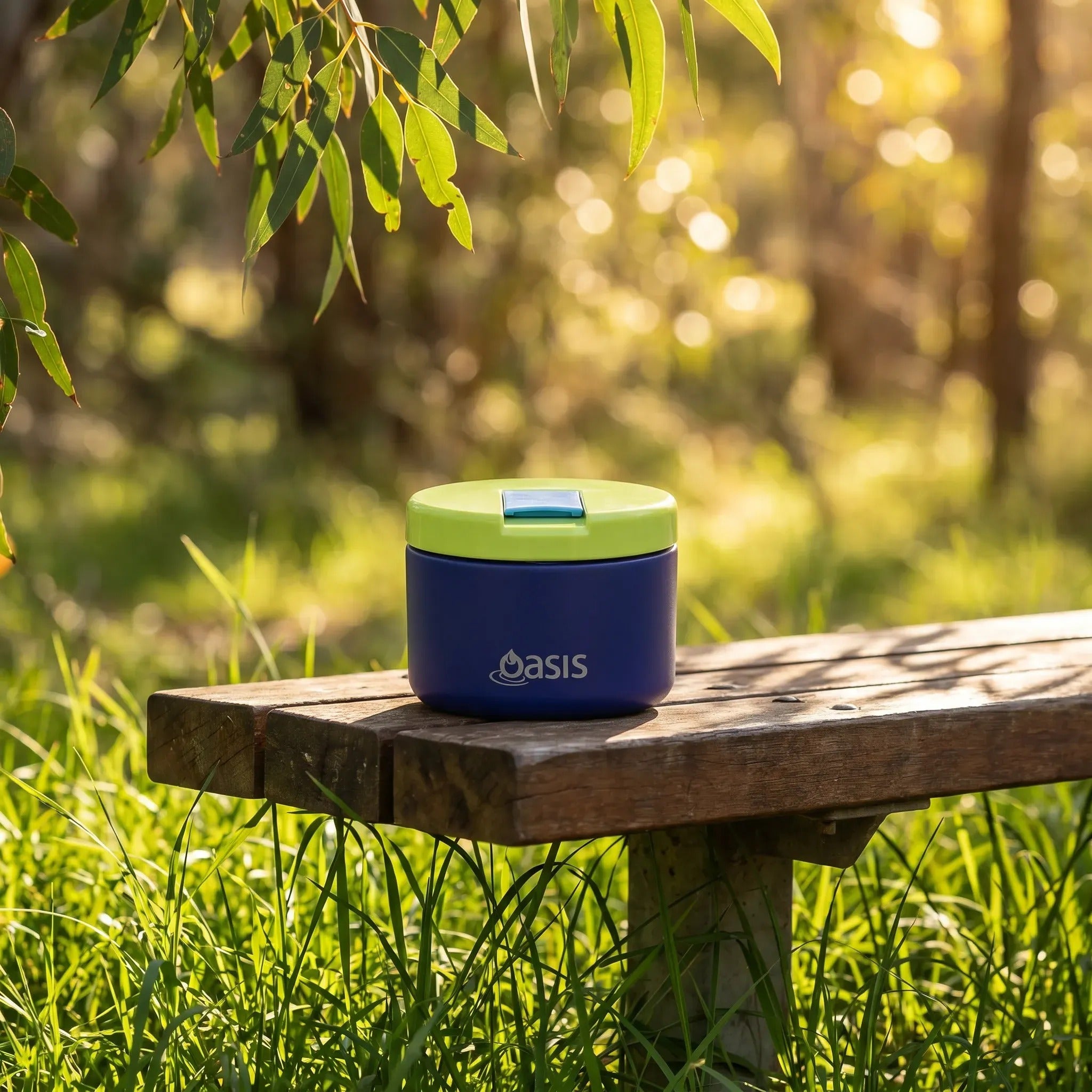 Oasis Stainless Steel Food Jar (300ml) - peacock blue