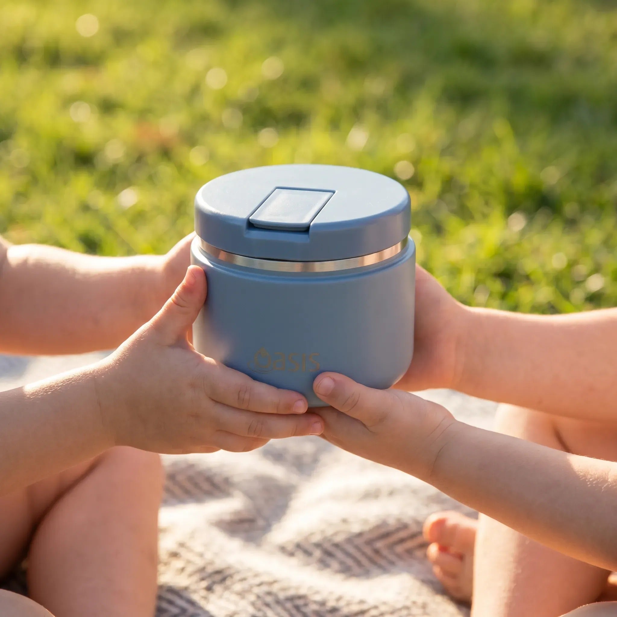 Oasis Stainless Steel Food Jar (300ml) - hazy blue