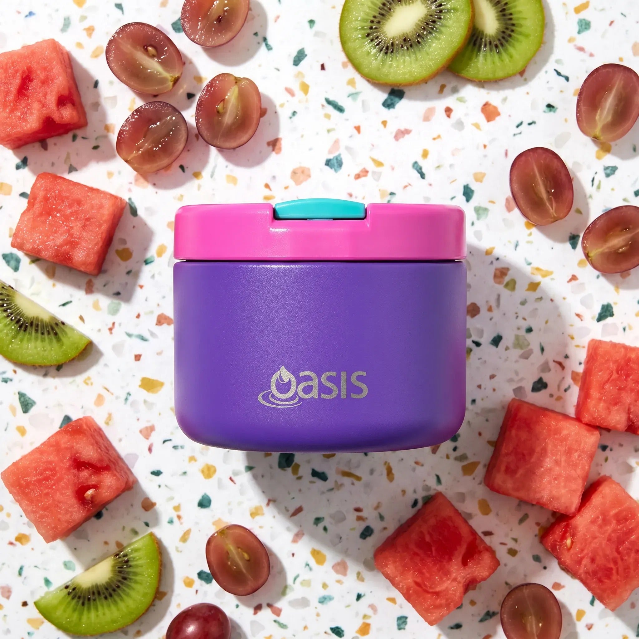 Oasis Stainless Steel Food Jar (300ml) - mermaid purple