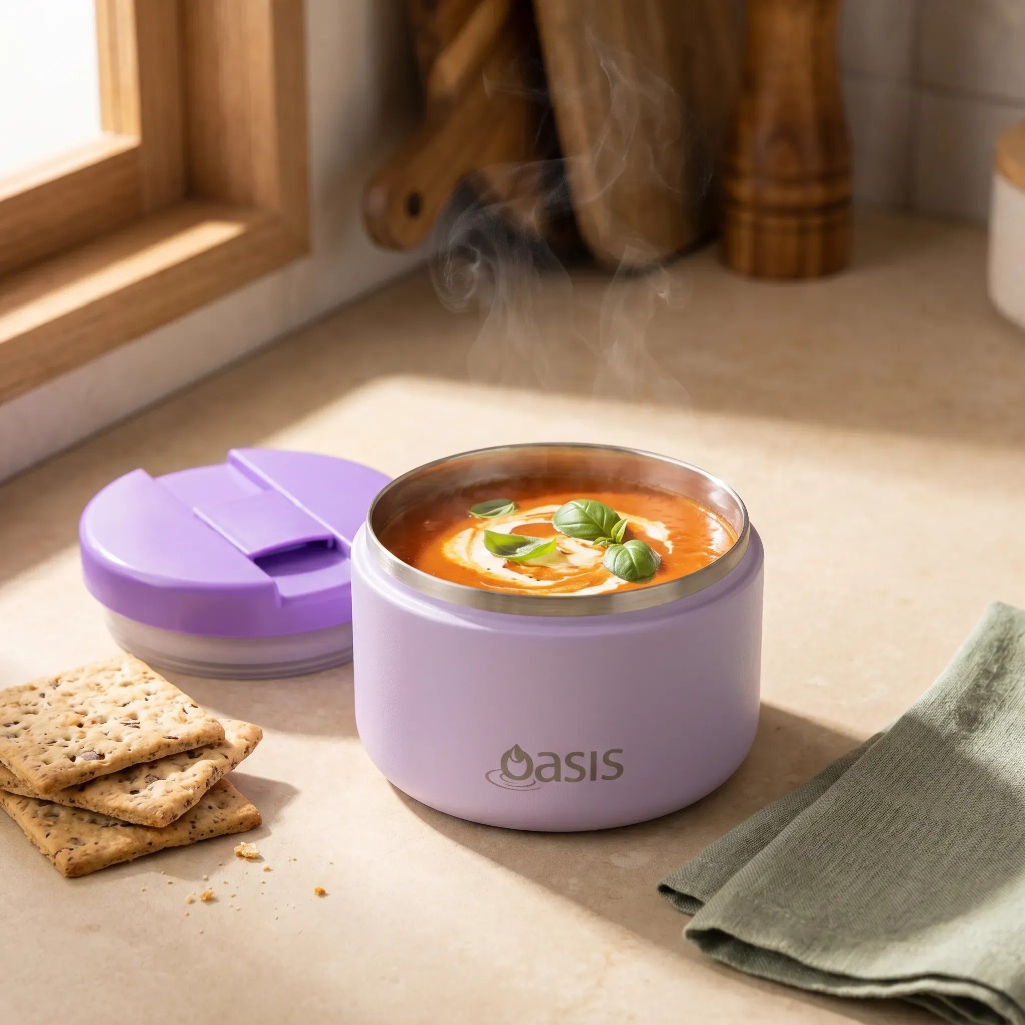 Oasis Stainless Steel Food Jar (300ml) - lilac