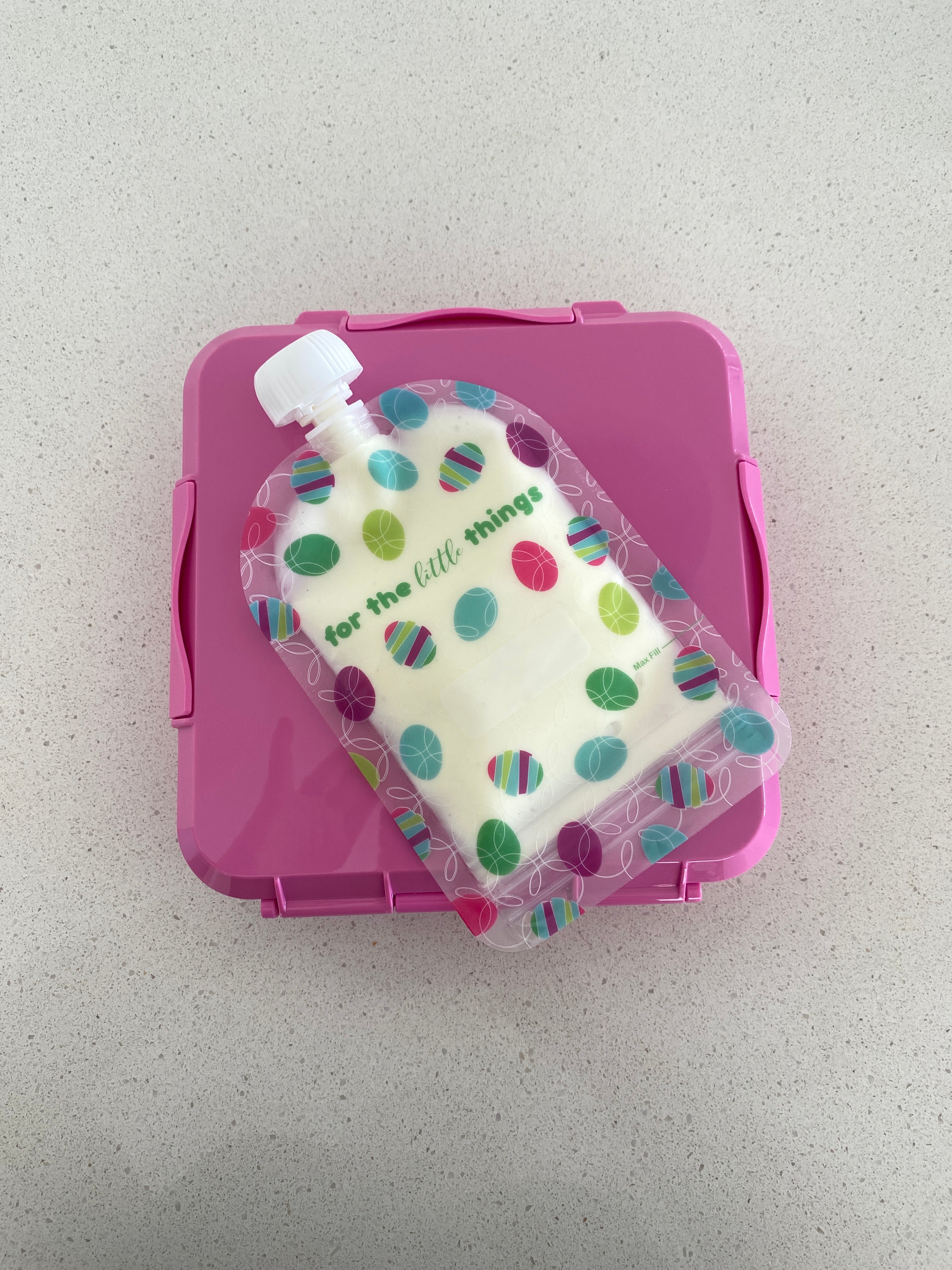 Easter egg reusable food pouch