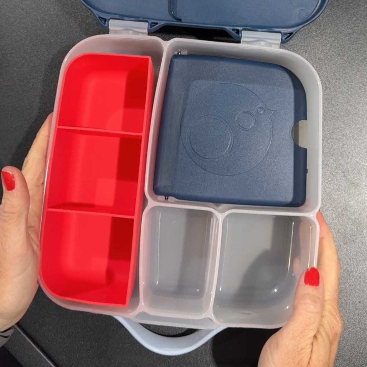viral red silicone feast tray