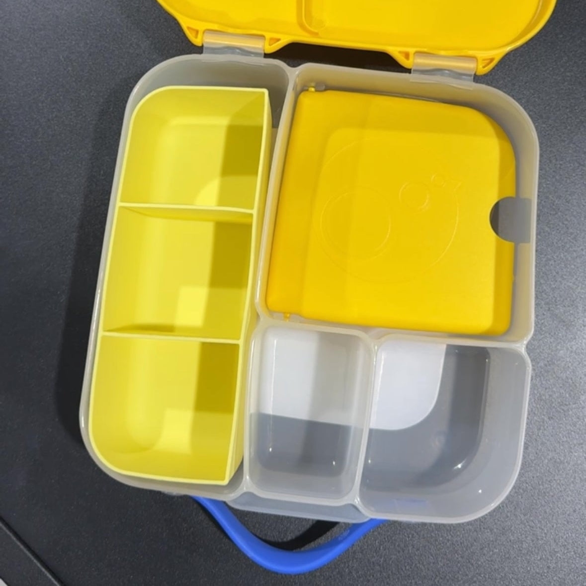 viral yellow silicone feast tray in spiderman lunch box by bbox