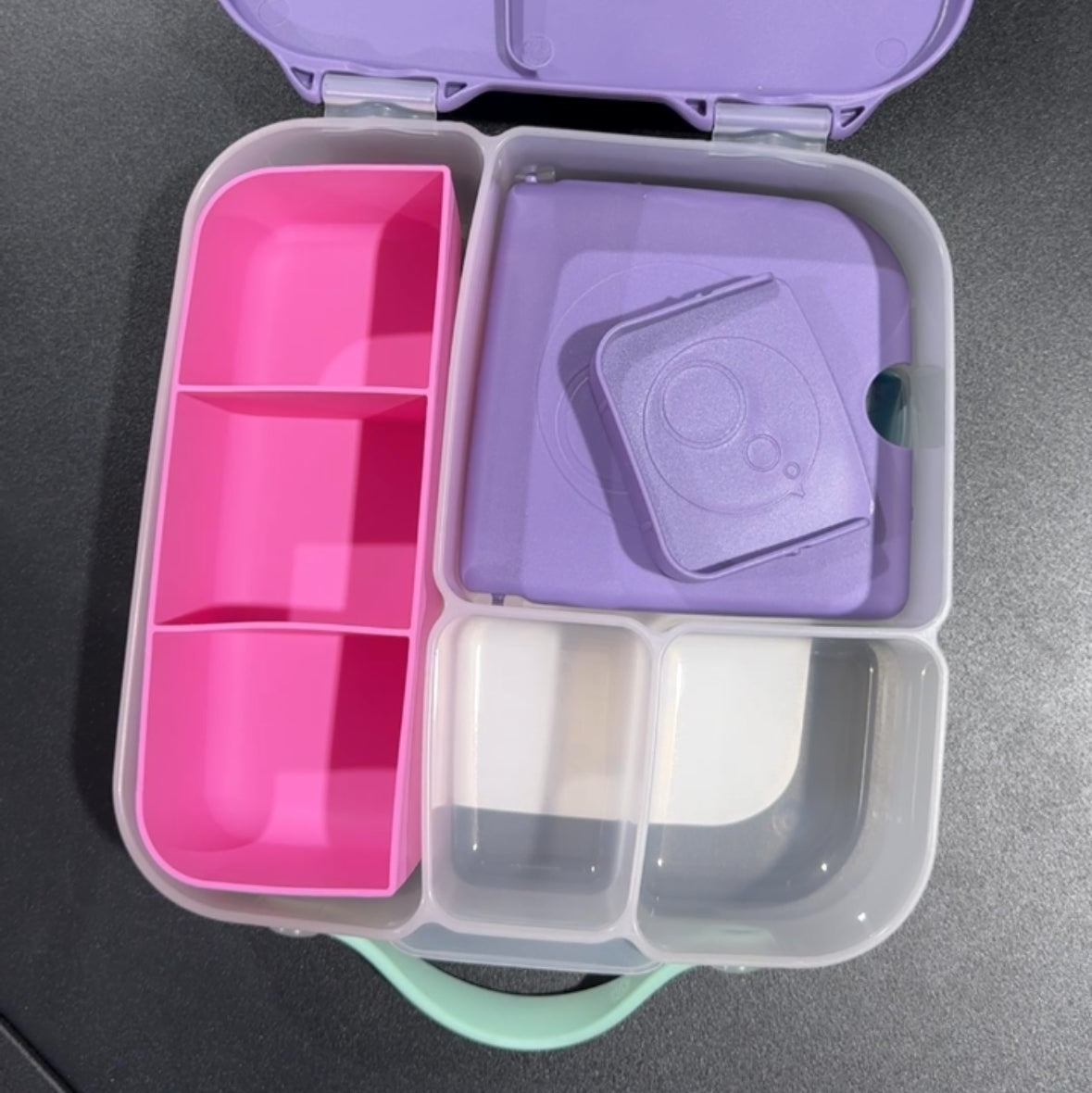 viral pink silicone feast tray in purple bbox