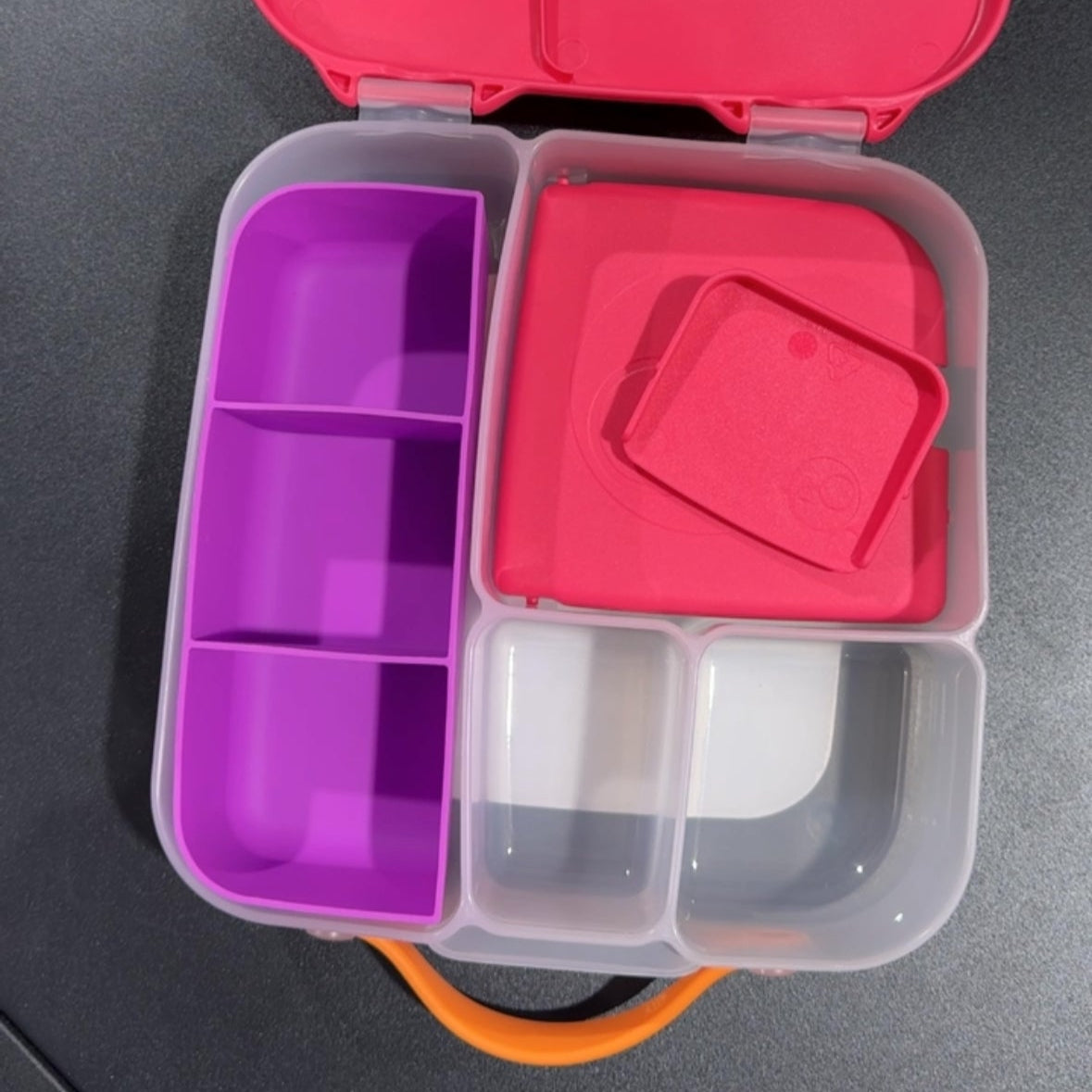 viral purple silicone feast tray and bbox lunch box