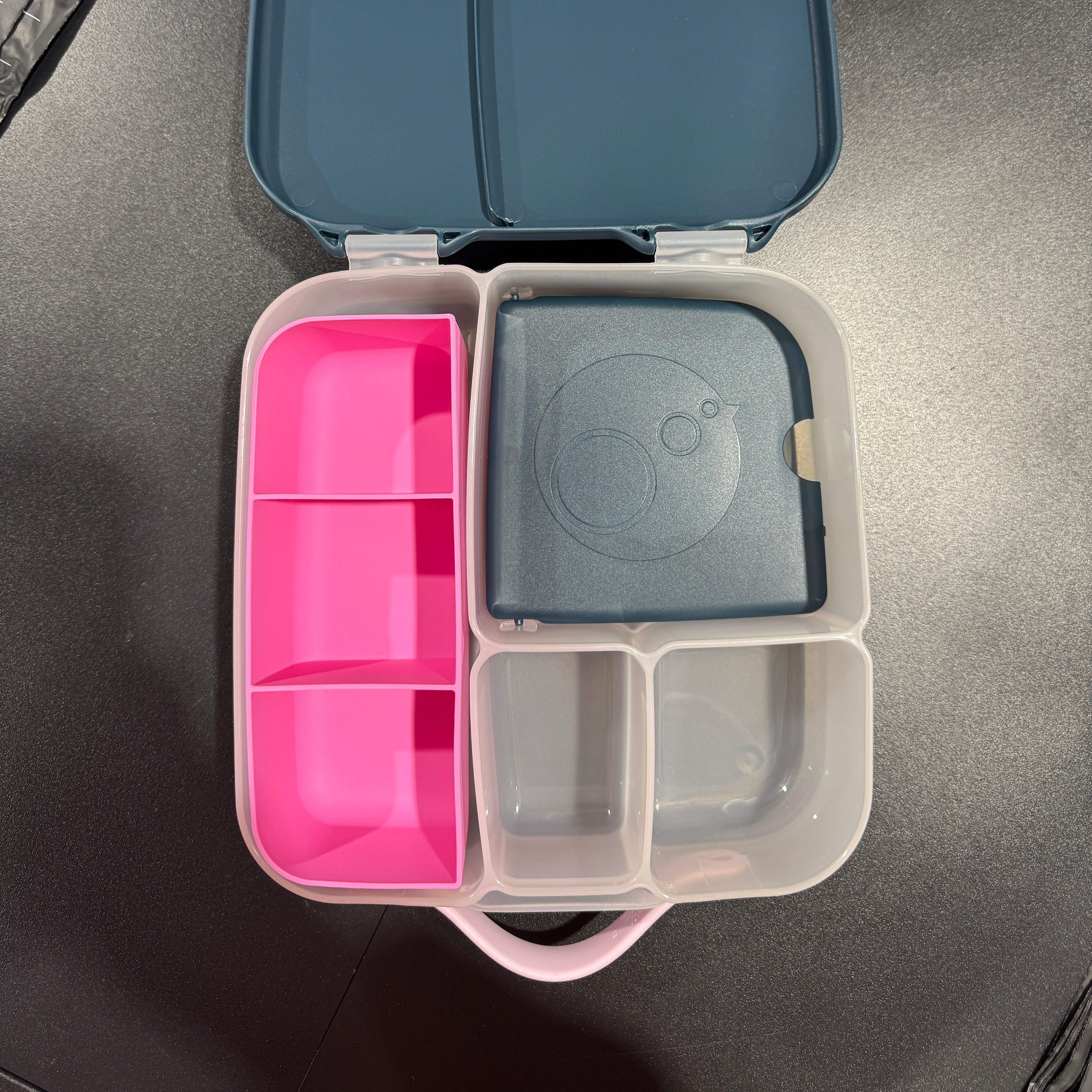 Pink feast tray with bbox lunch box
