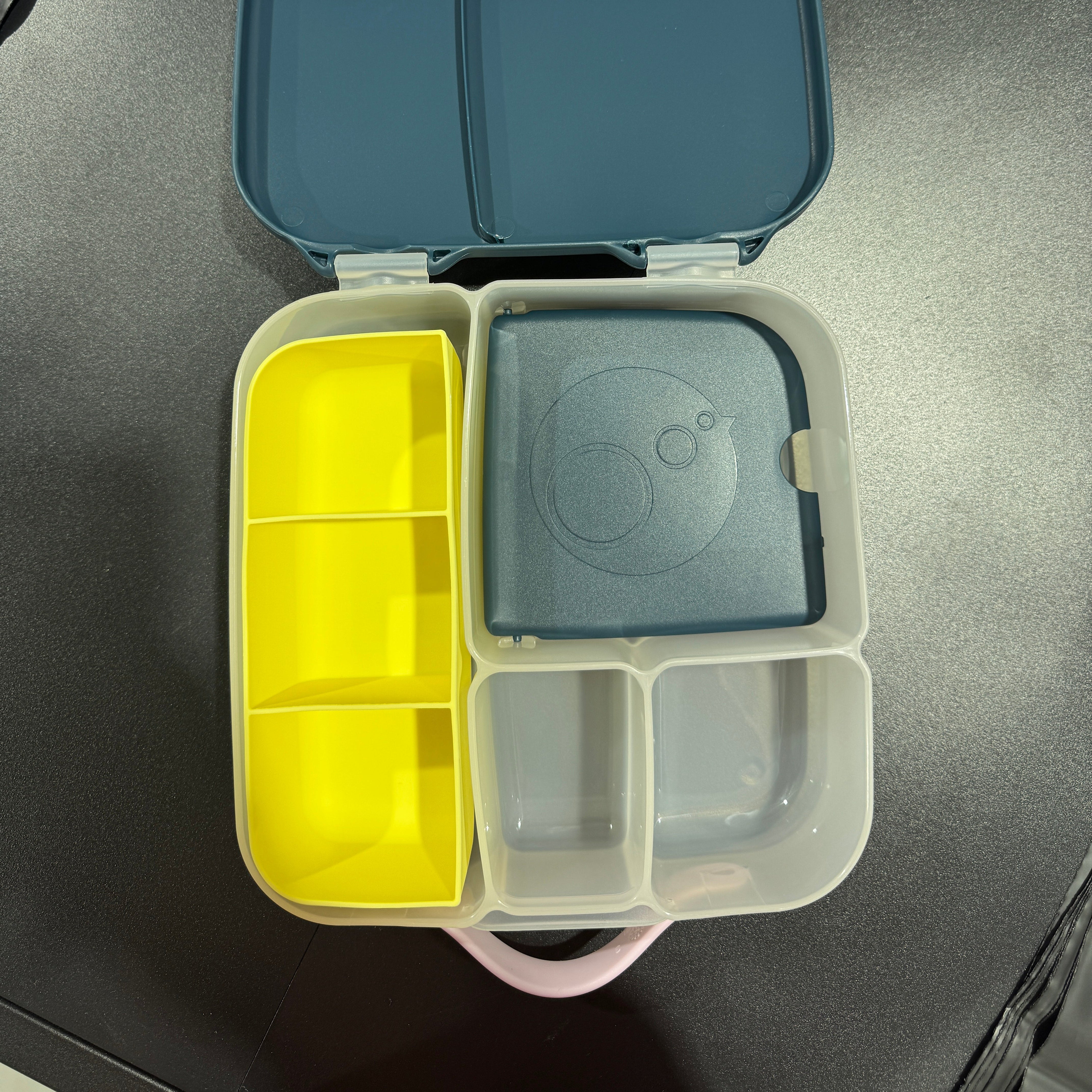 Yellow feast tray with bbox lunch box