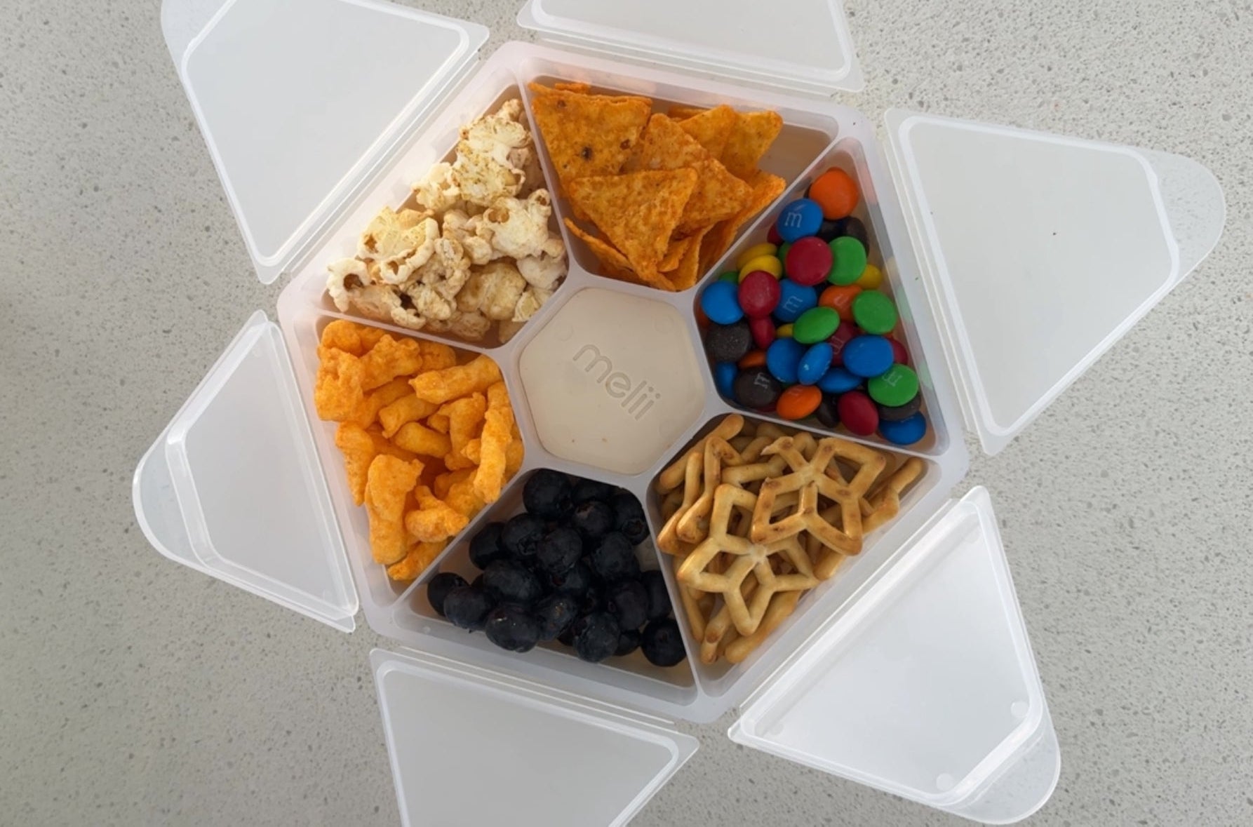 Melii ivory hexagon snackle box