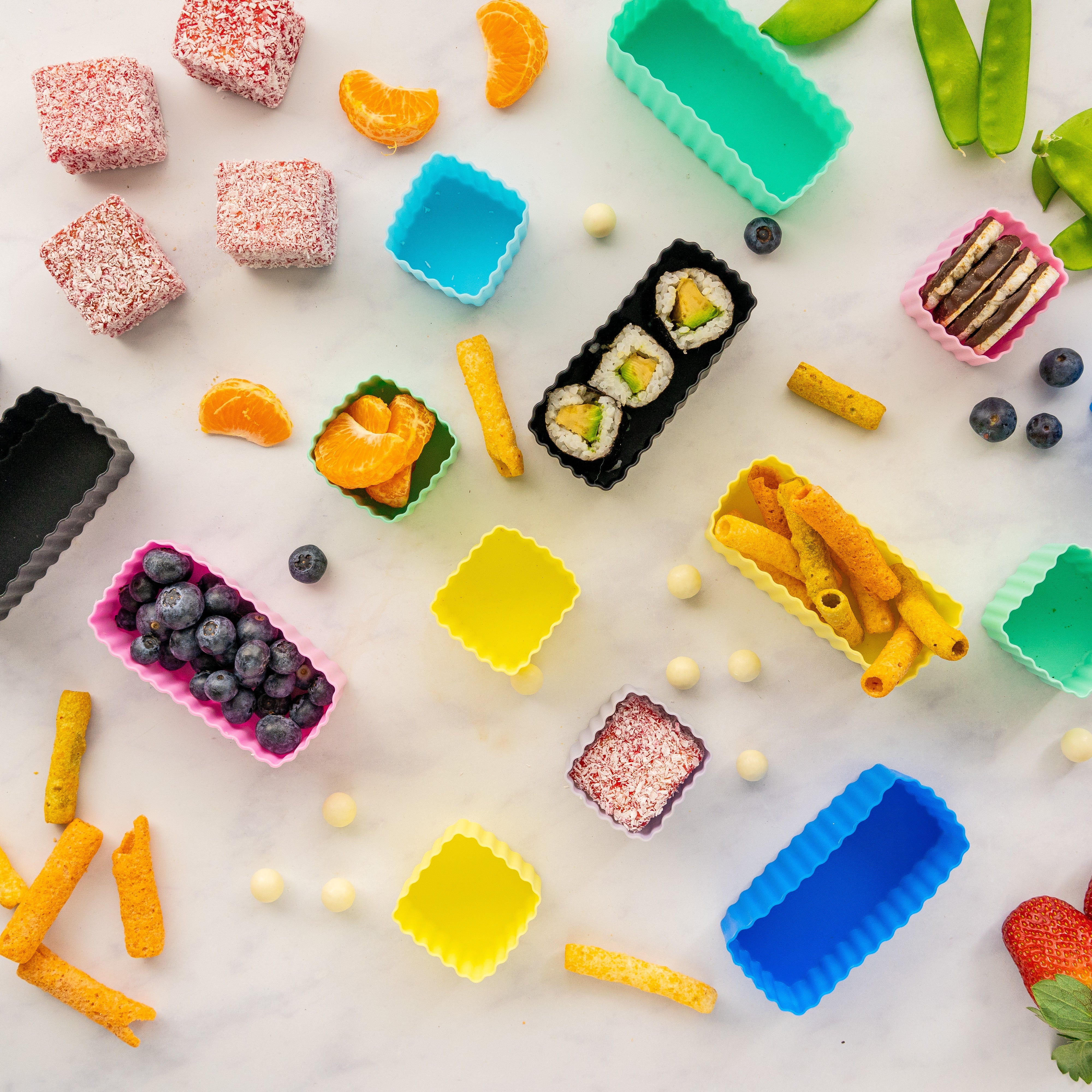 silicone bento food cups for lunch boxes