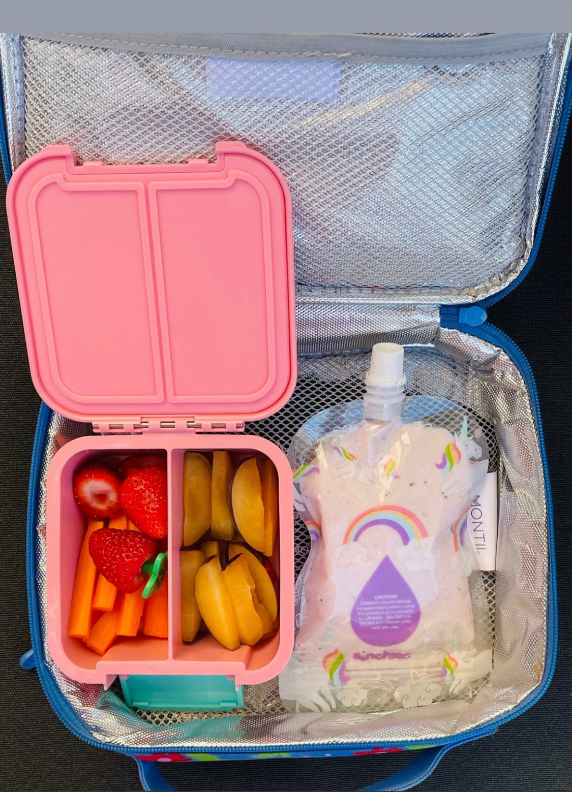 unicorn reusable pouch and lunch box