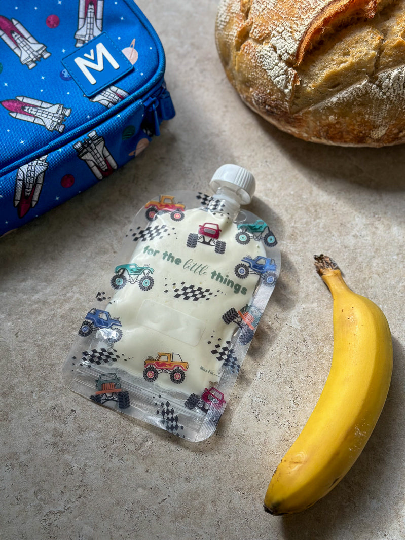 Monster trucks food pouch