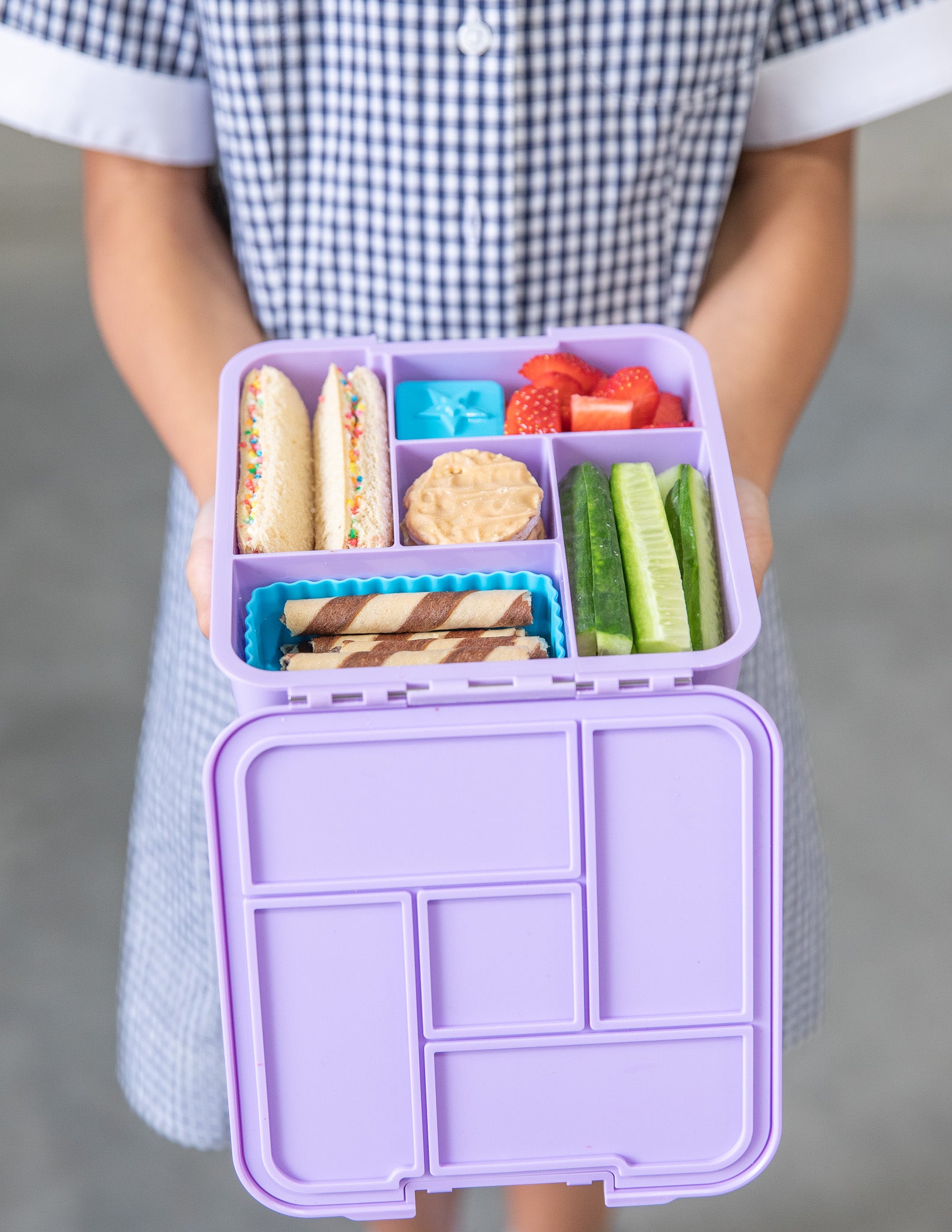 Coastal blue silicone bento cups