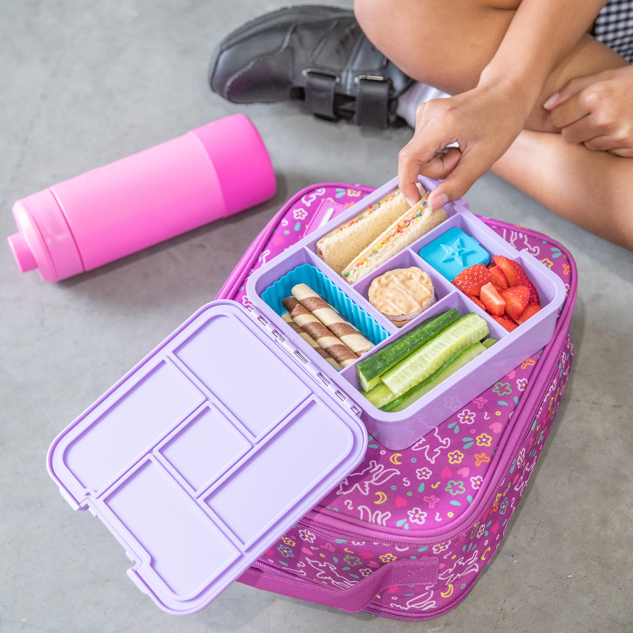 dusk purple bento five lunch box