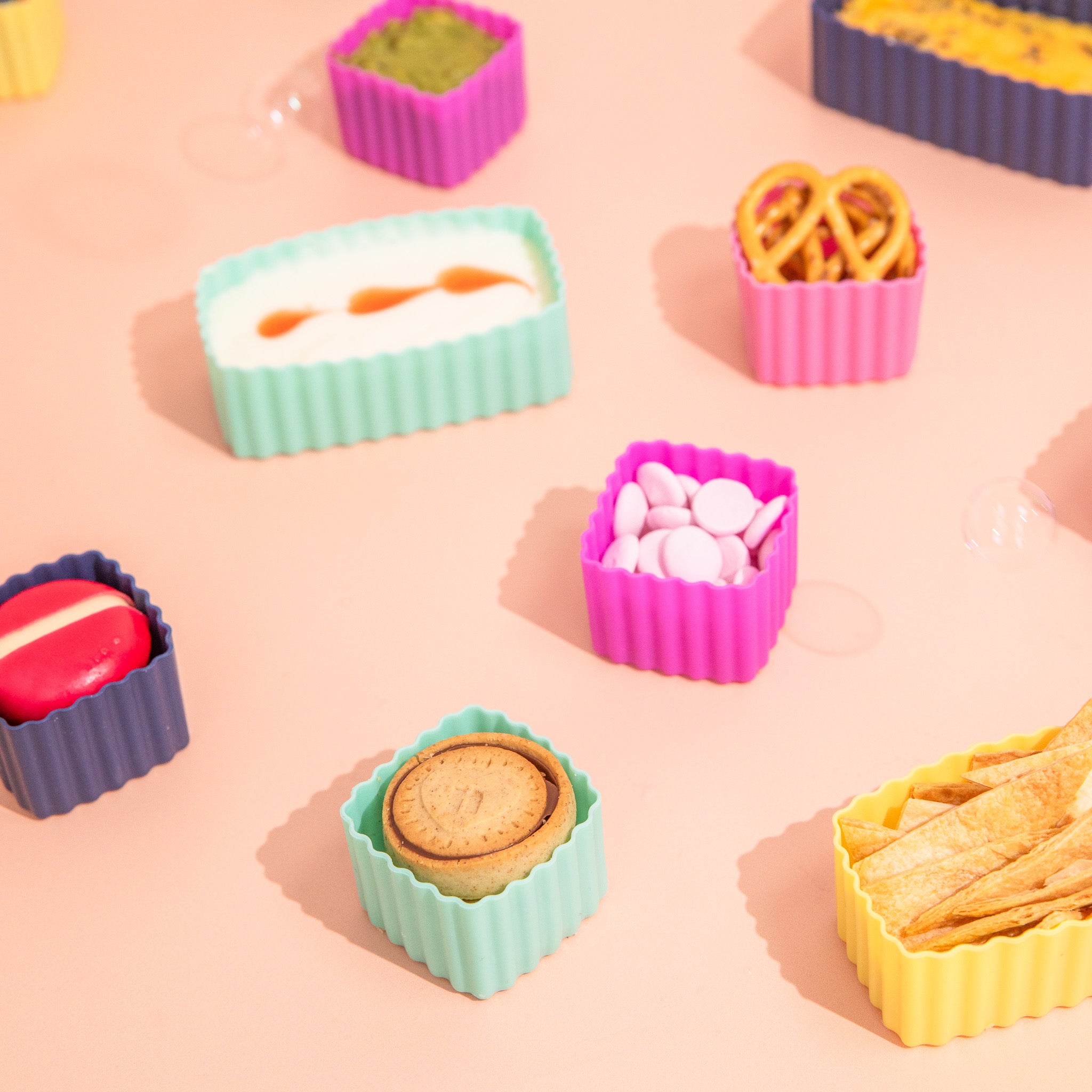 mixed silicone bento cups