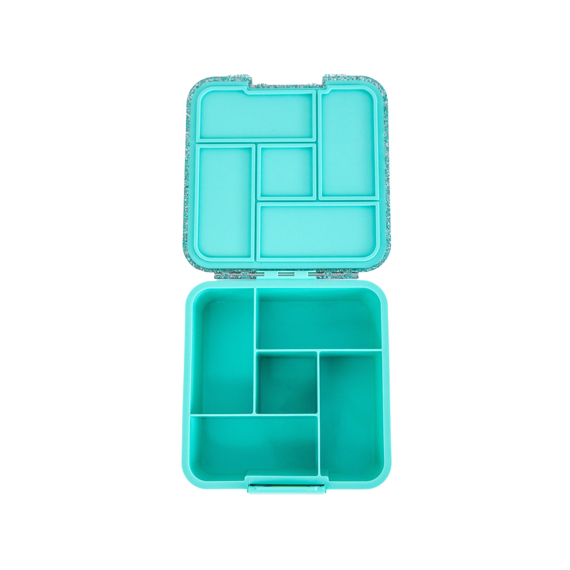 turquoise glitter bento five lunch box