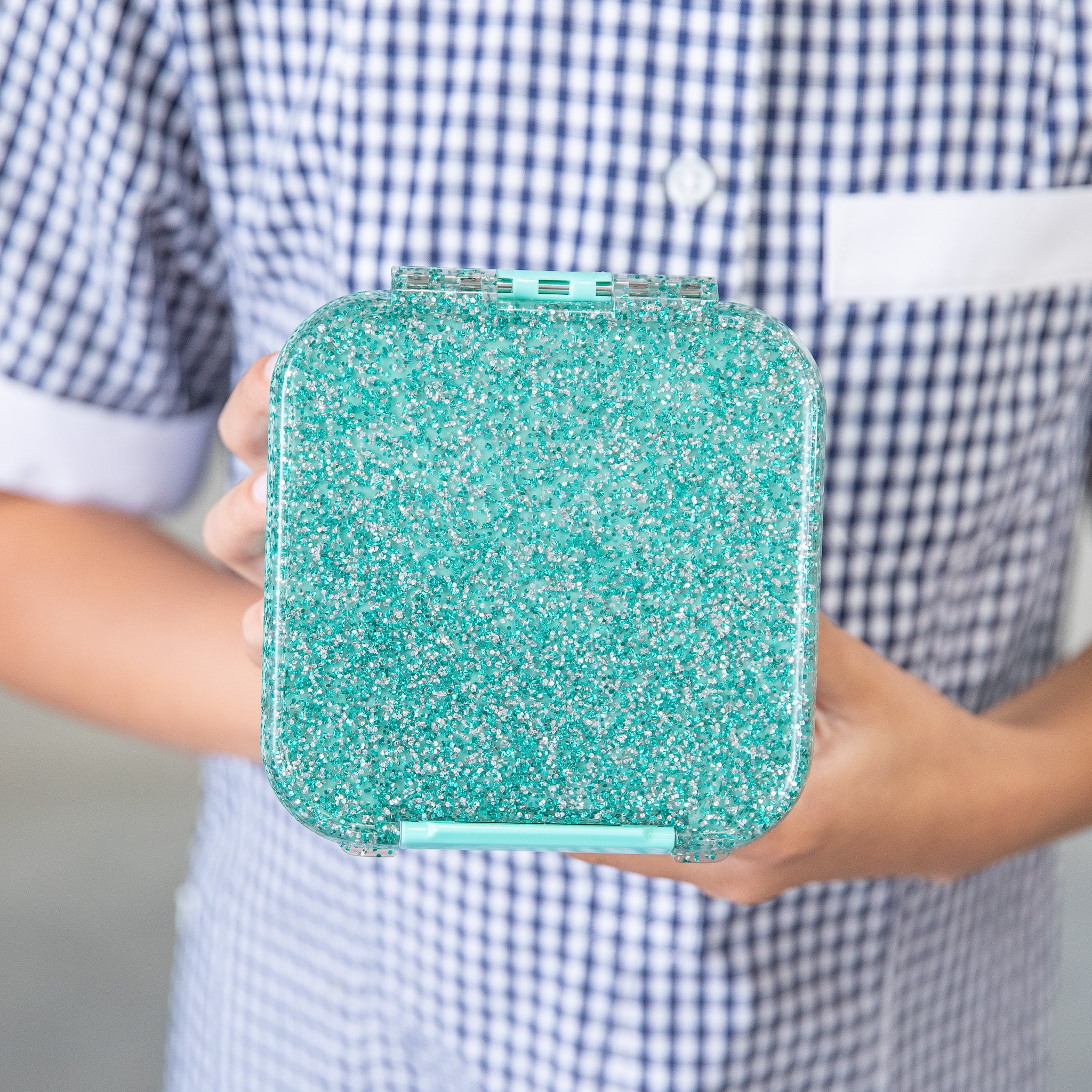 turquoise glitter bento two lunch box