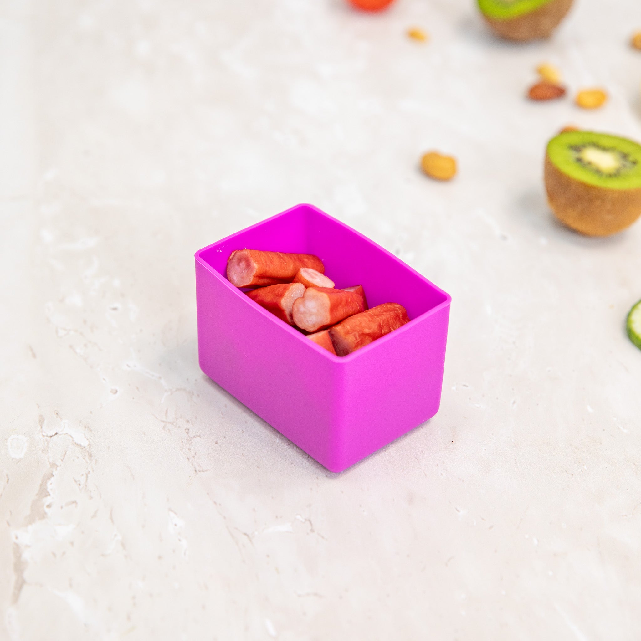 fuchsia pink silicone feast cup