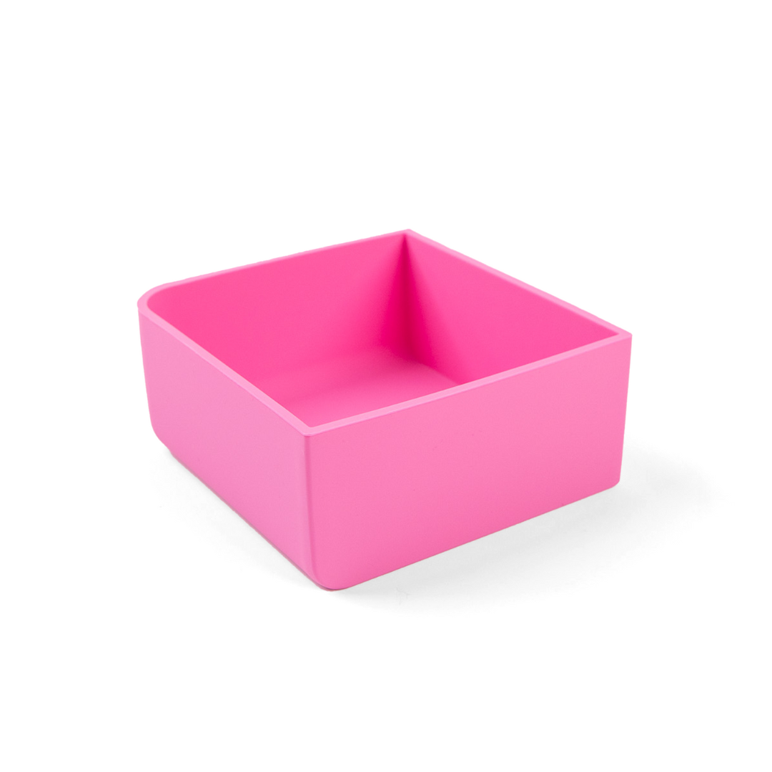 floss pink square silicone feast tray