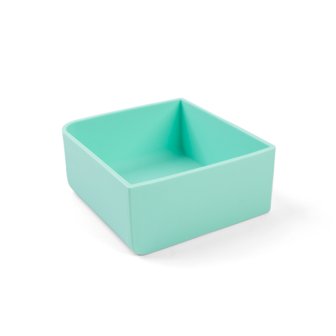 Marine blue green square silicone feast tray