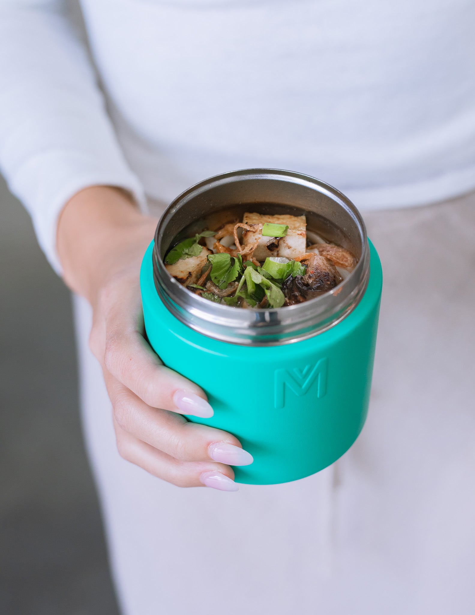 green insulated food jar