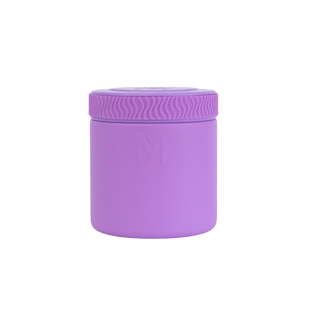 purple insulated food jar