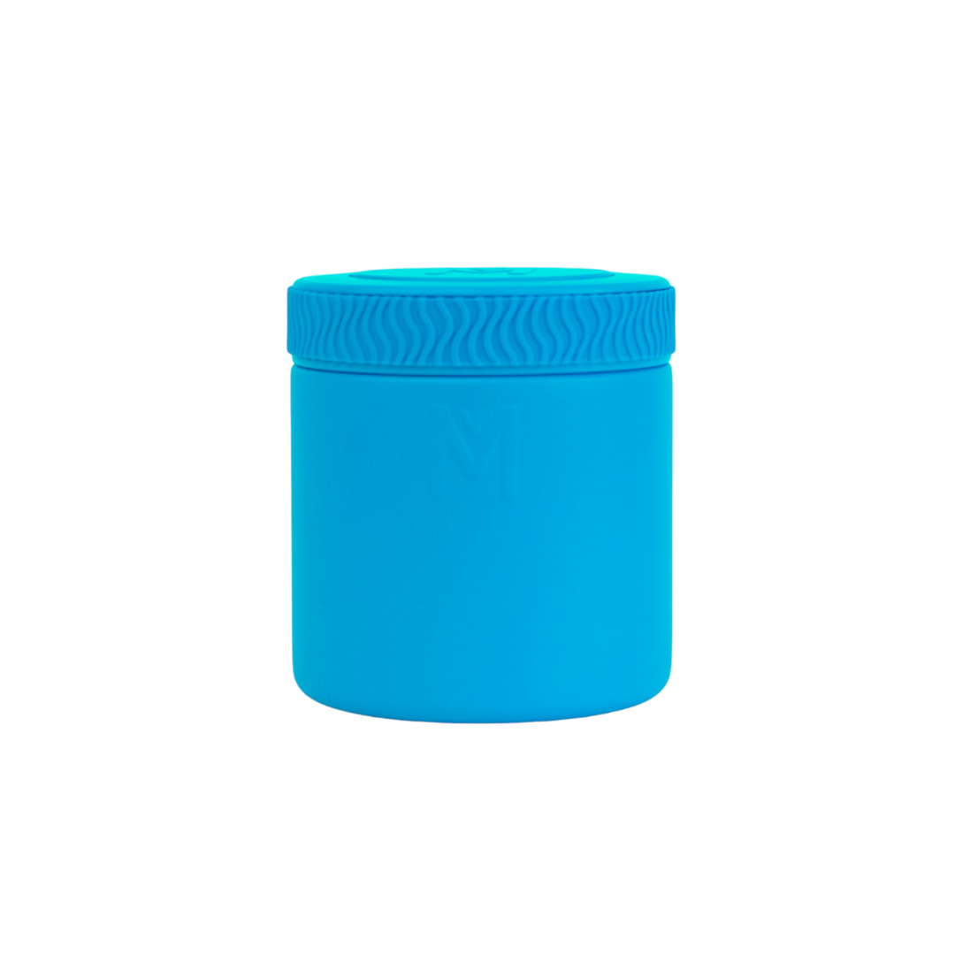 blue insulated food jar