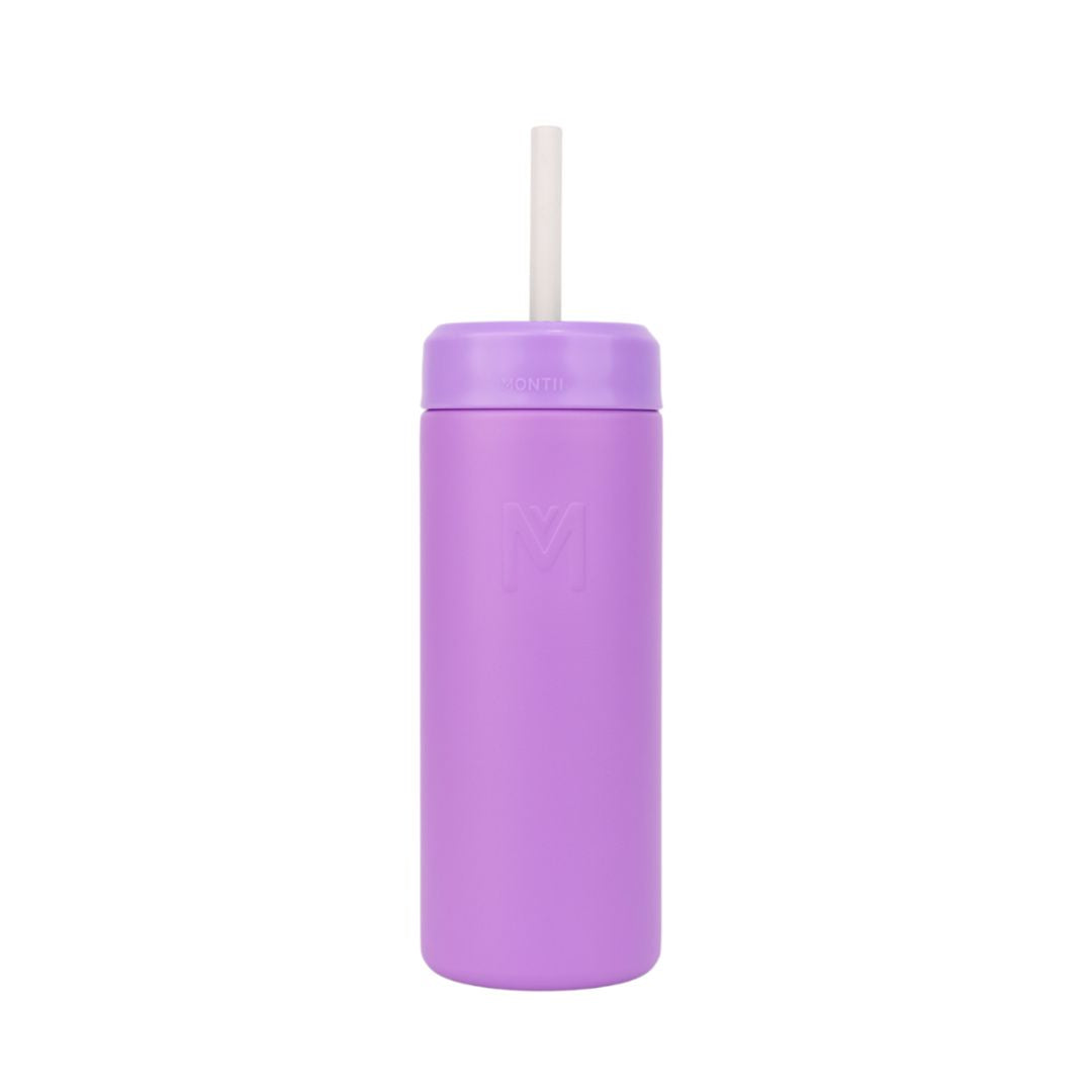 Silicone smoothie straw for drink bottle