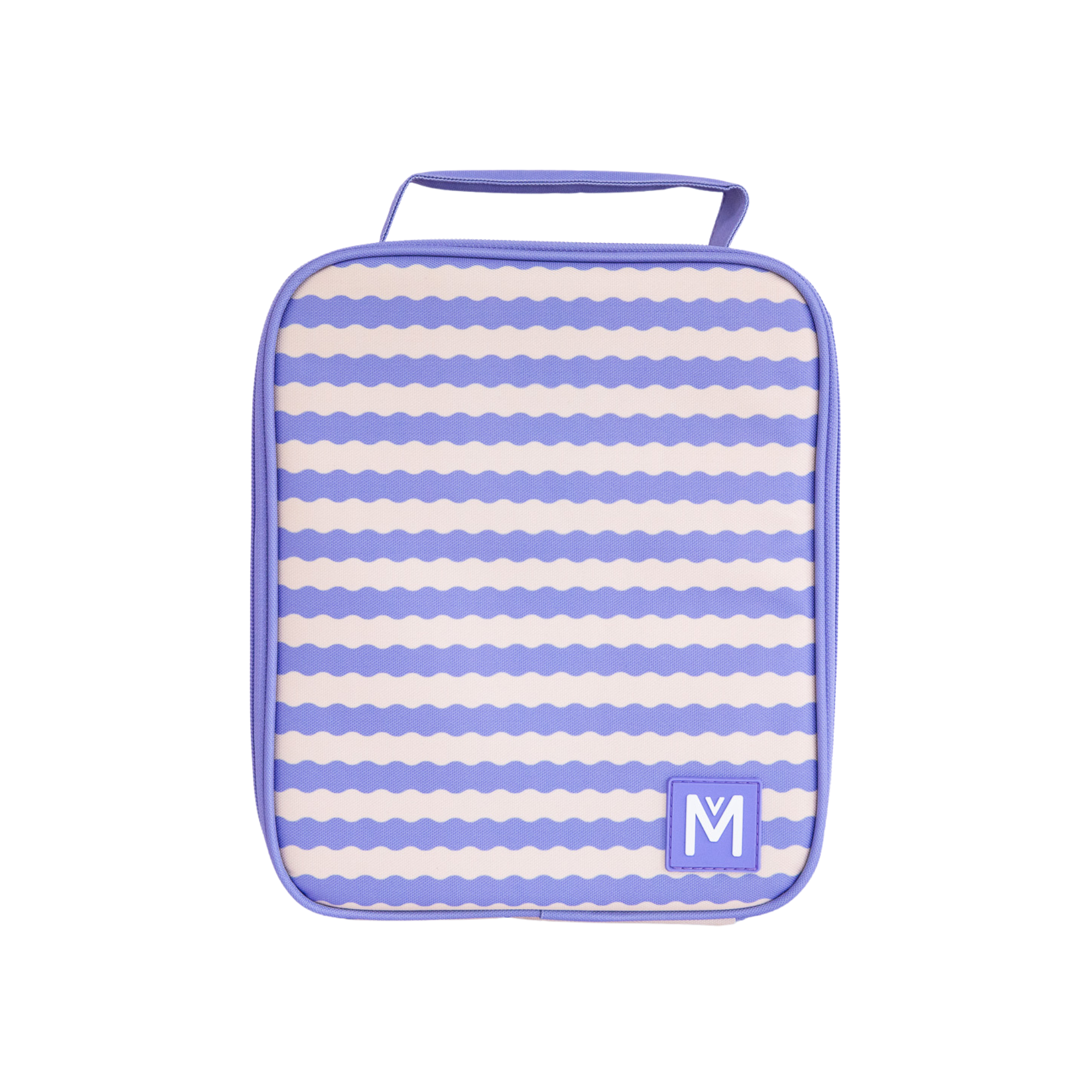 purple stripe lunch bag