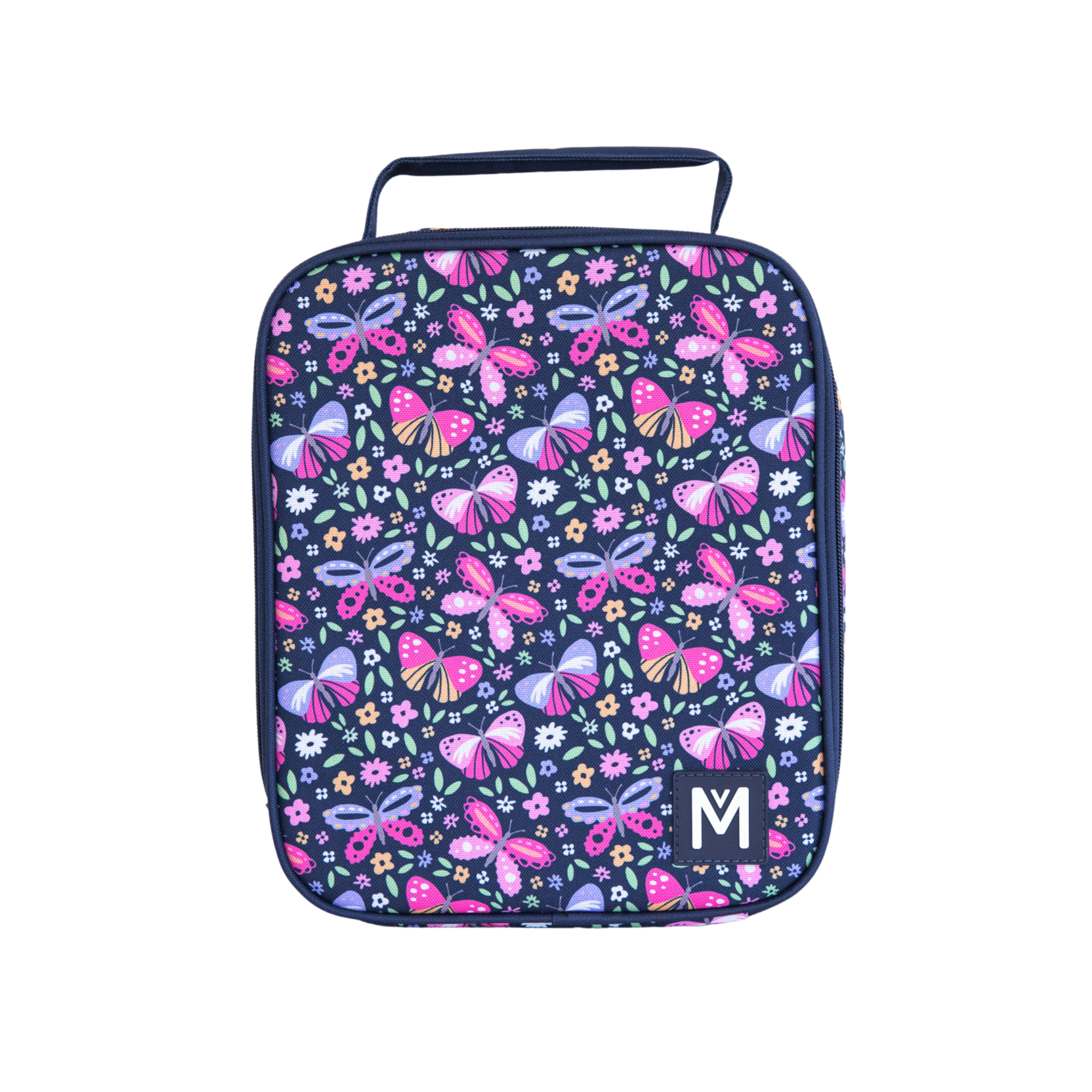 Purple Butterfly large insulated lunch bag