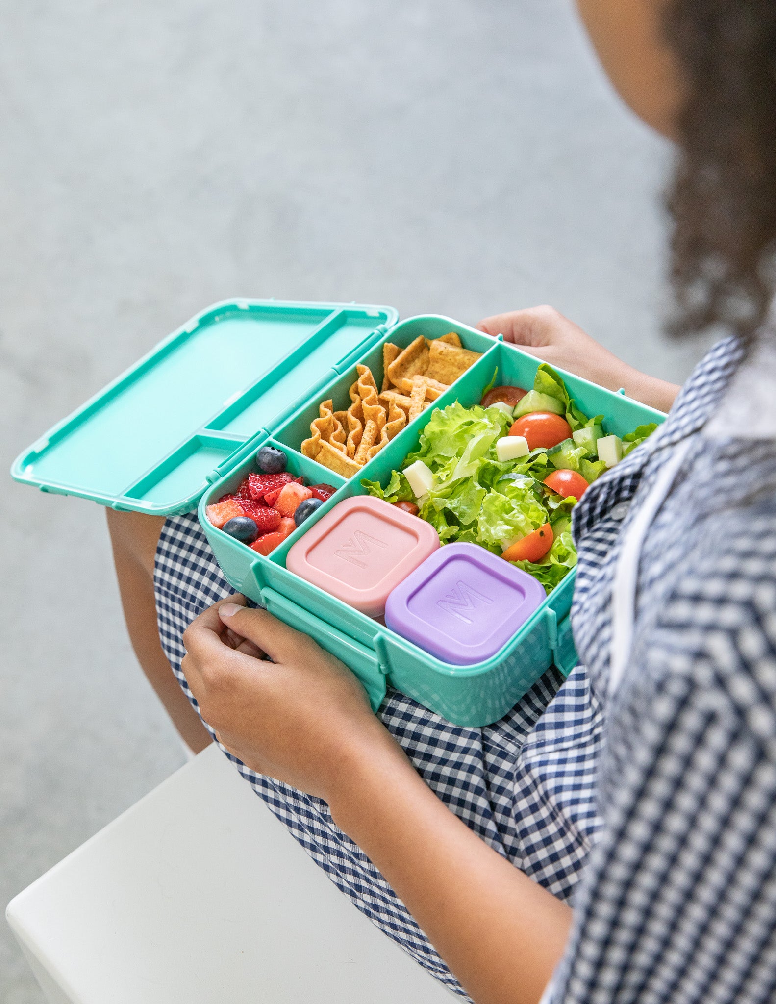 MontiiCo lagoon green bento plus lunch box