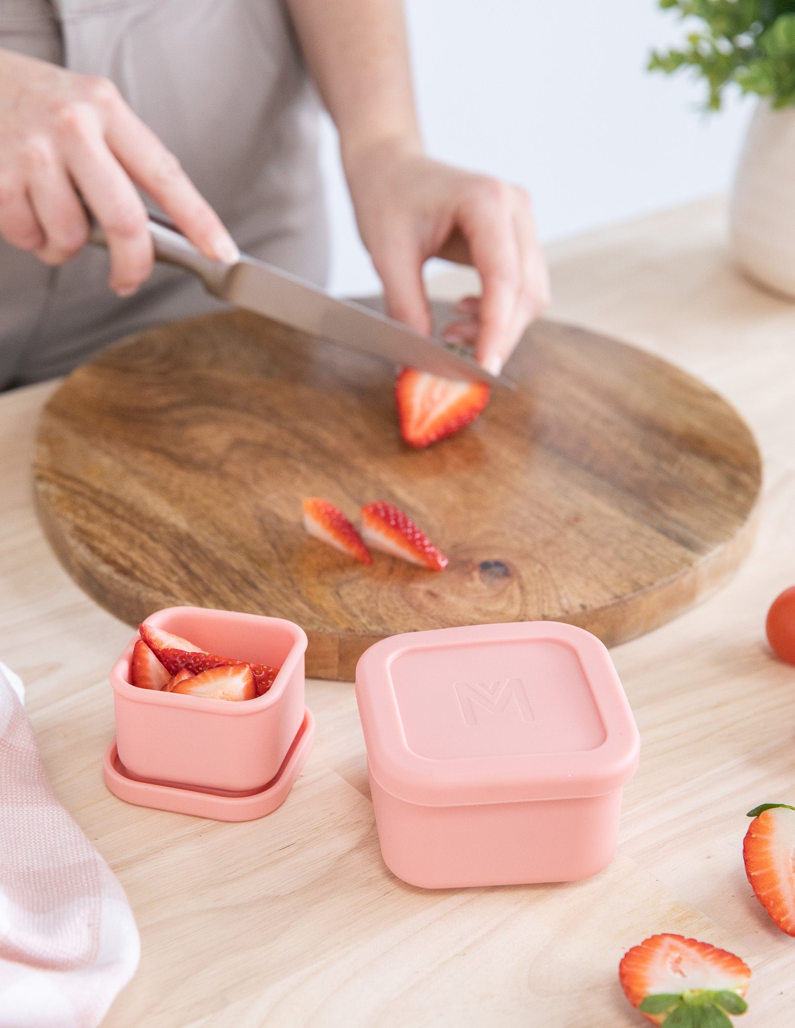 camellia pink silicone nesting tubs