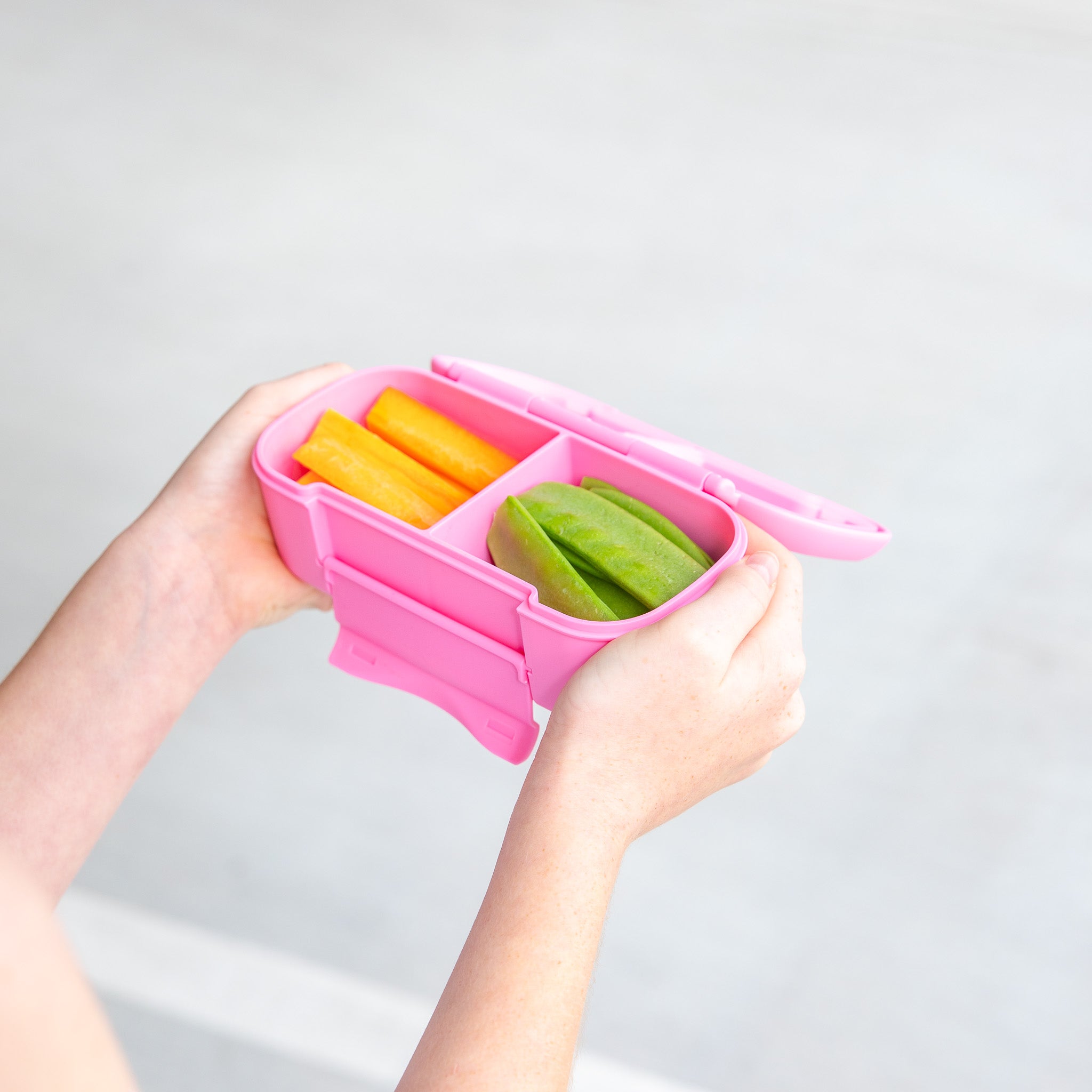 Floss pink munch and crunch container