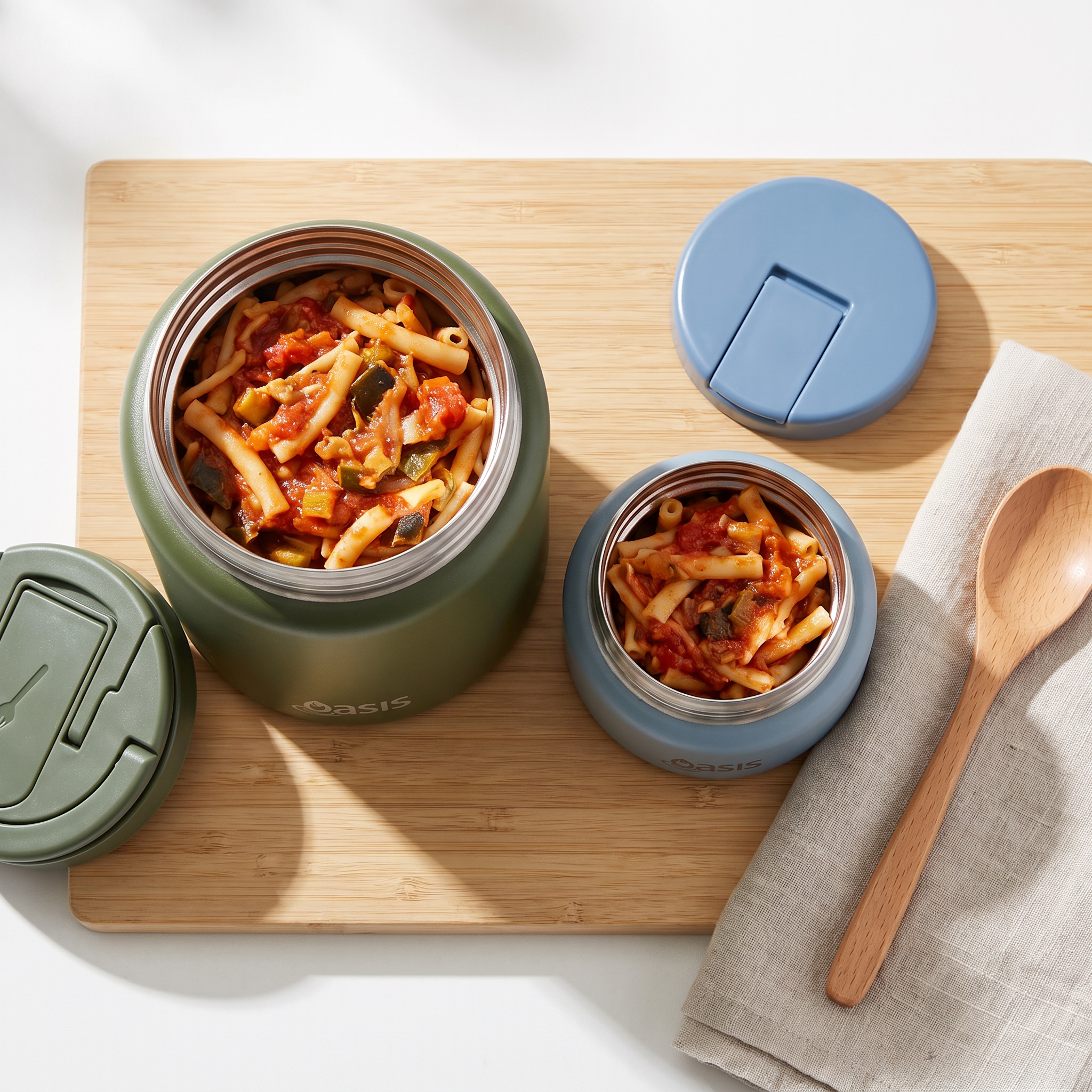 Oasis Stainless Steel Food Jar (700ml) - forest green