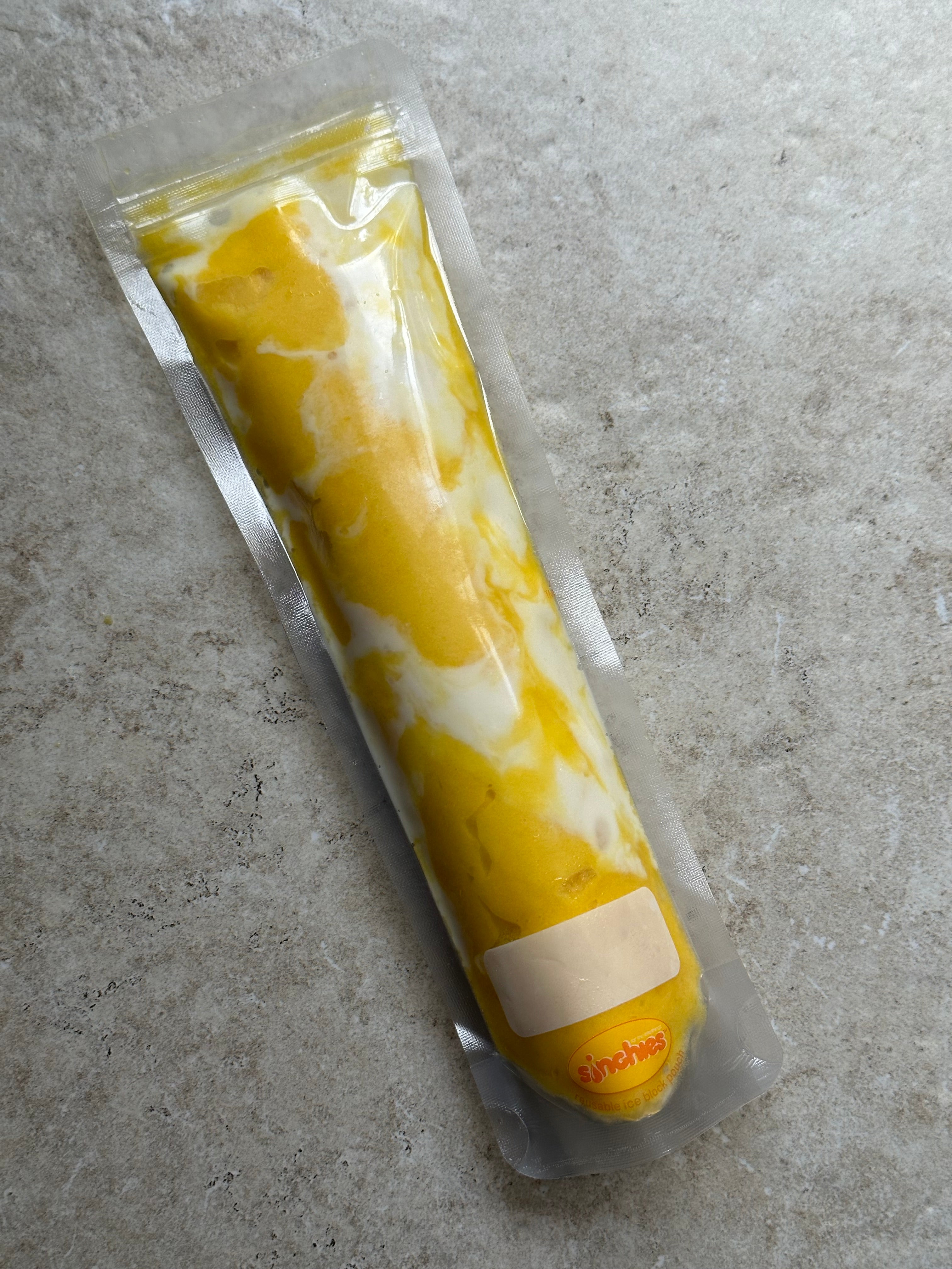 homemade mango icy pole