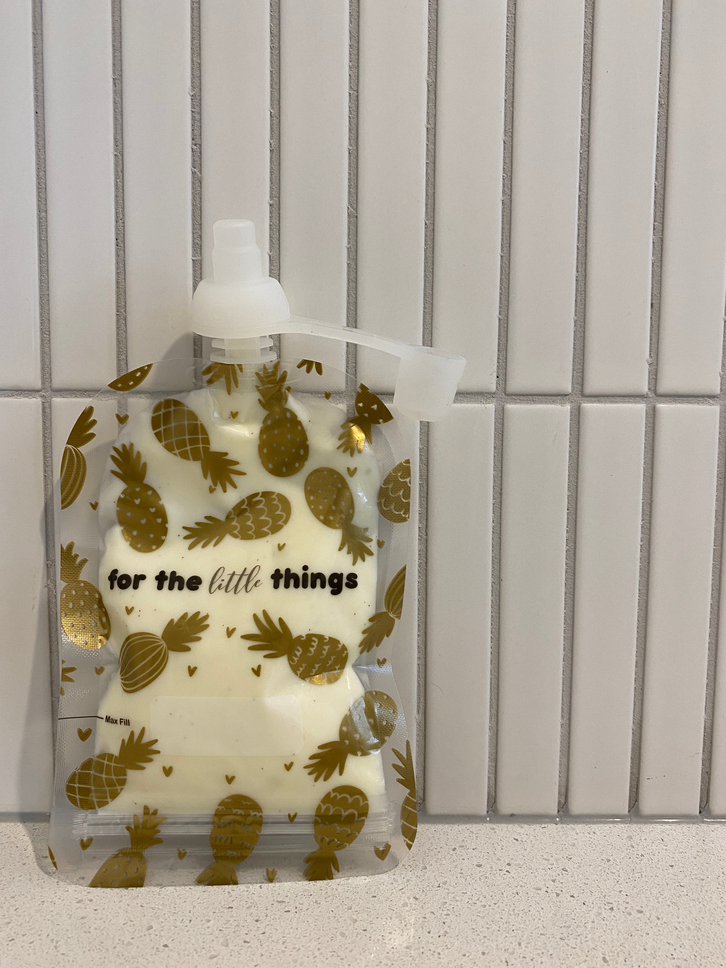 Pineapples reusable food pouch