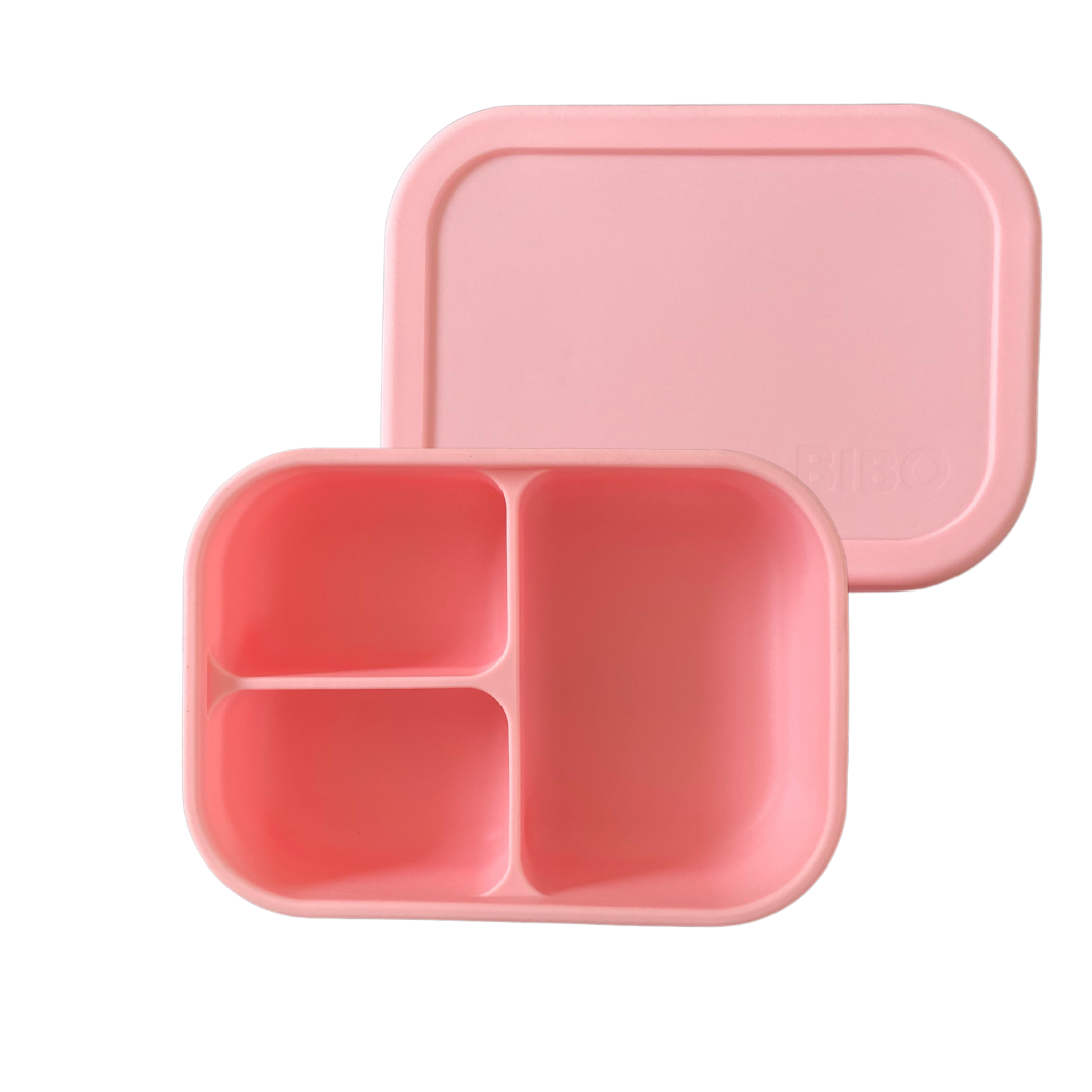 pink silicone bento box lunch box
