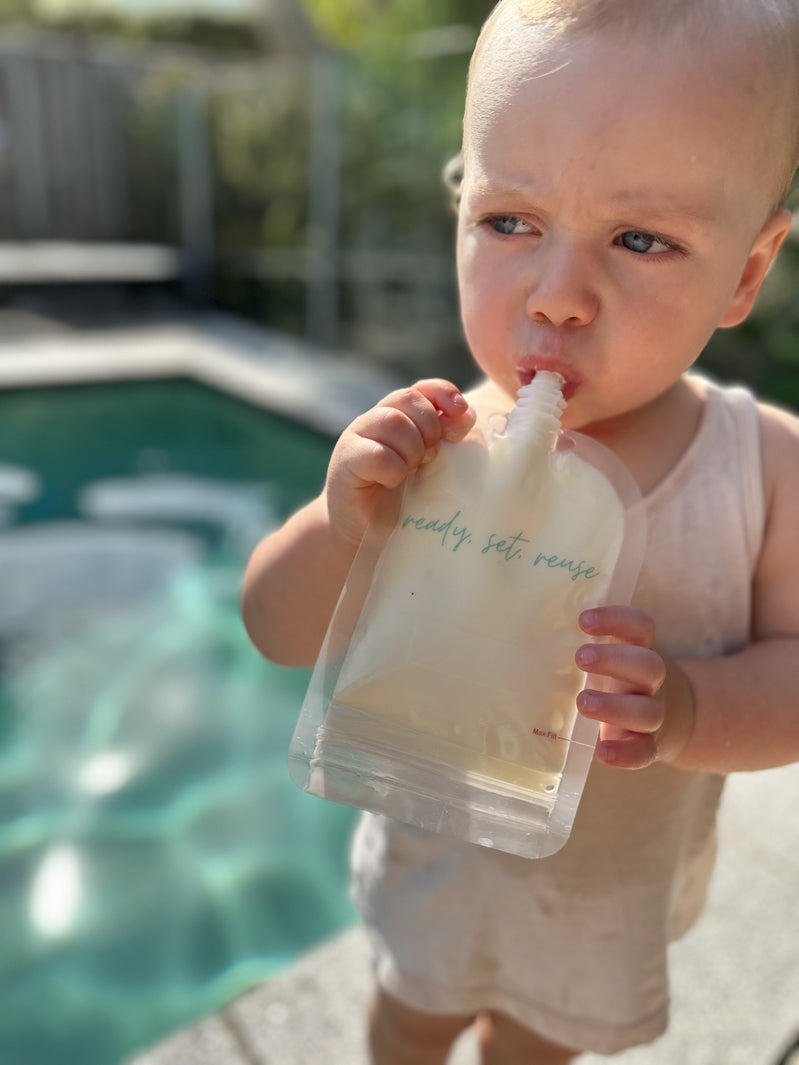 Clear reusable food pouch