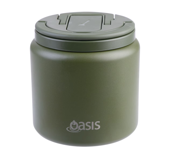 Oasis Stainless Steel Food Jar (700ml) - forest green