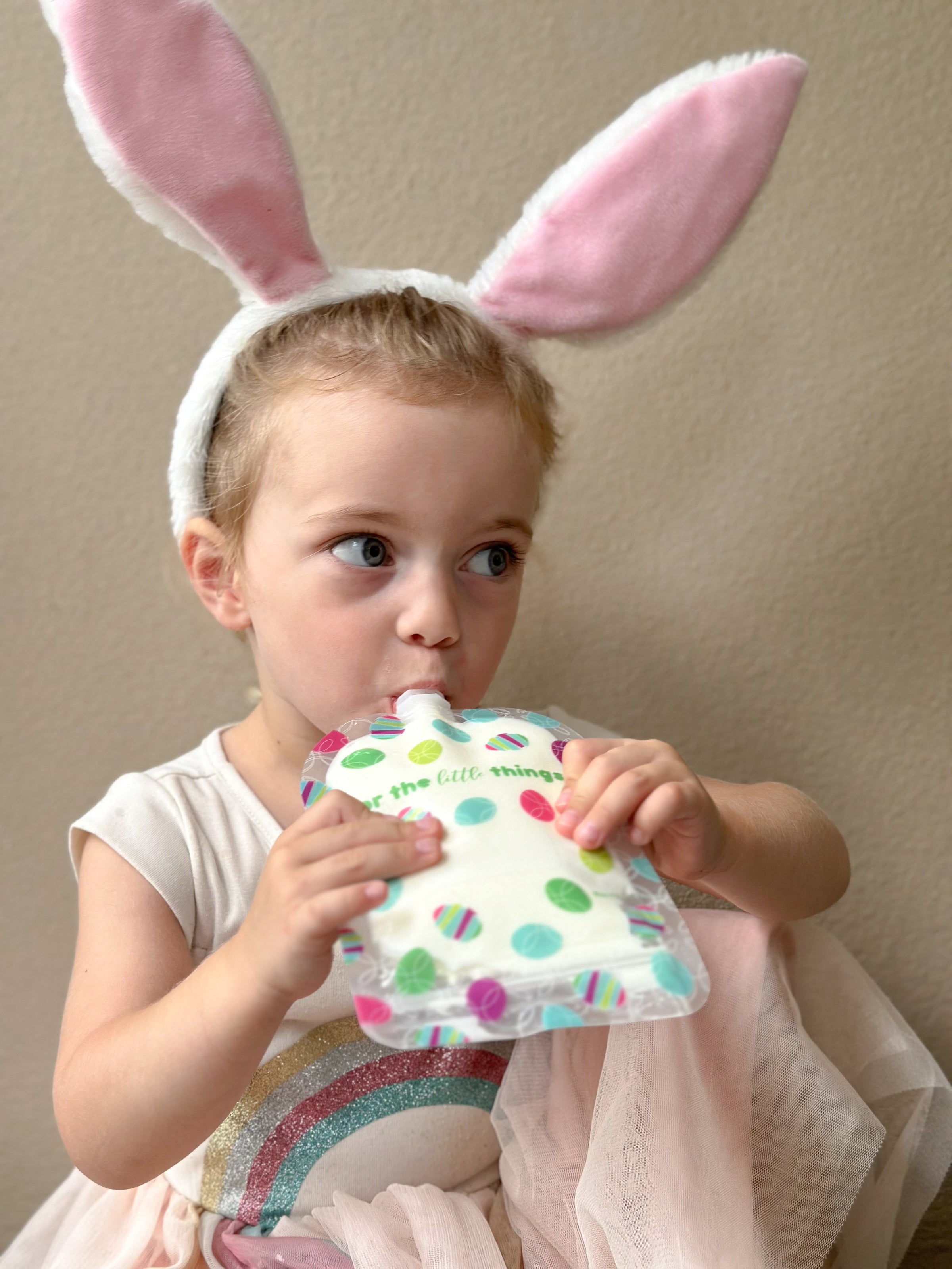 Easter egg reusable food pouch