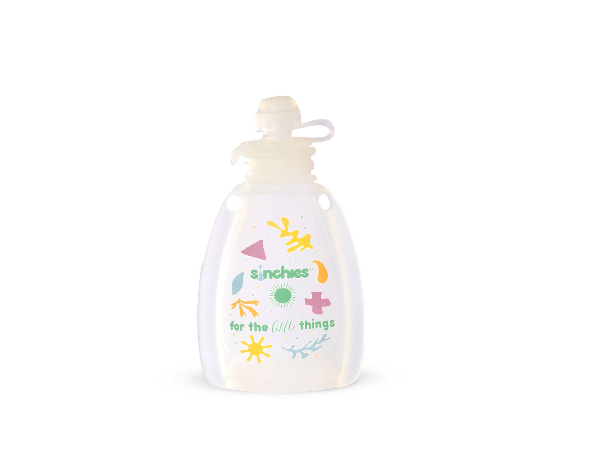 White silicone squeezy pouch