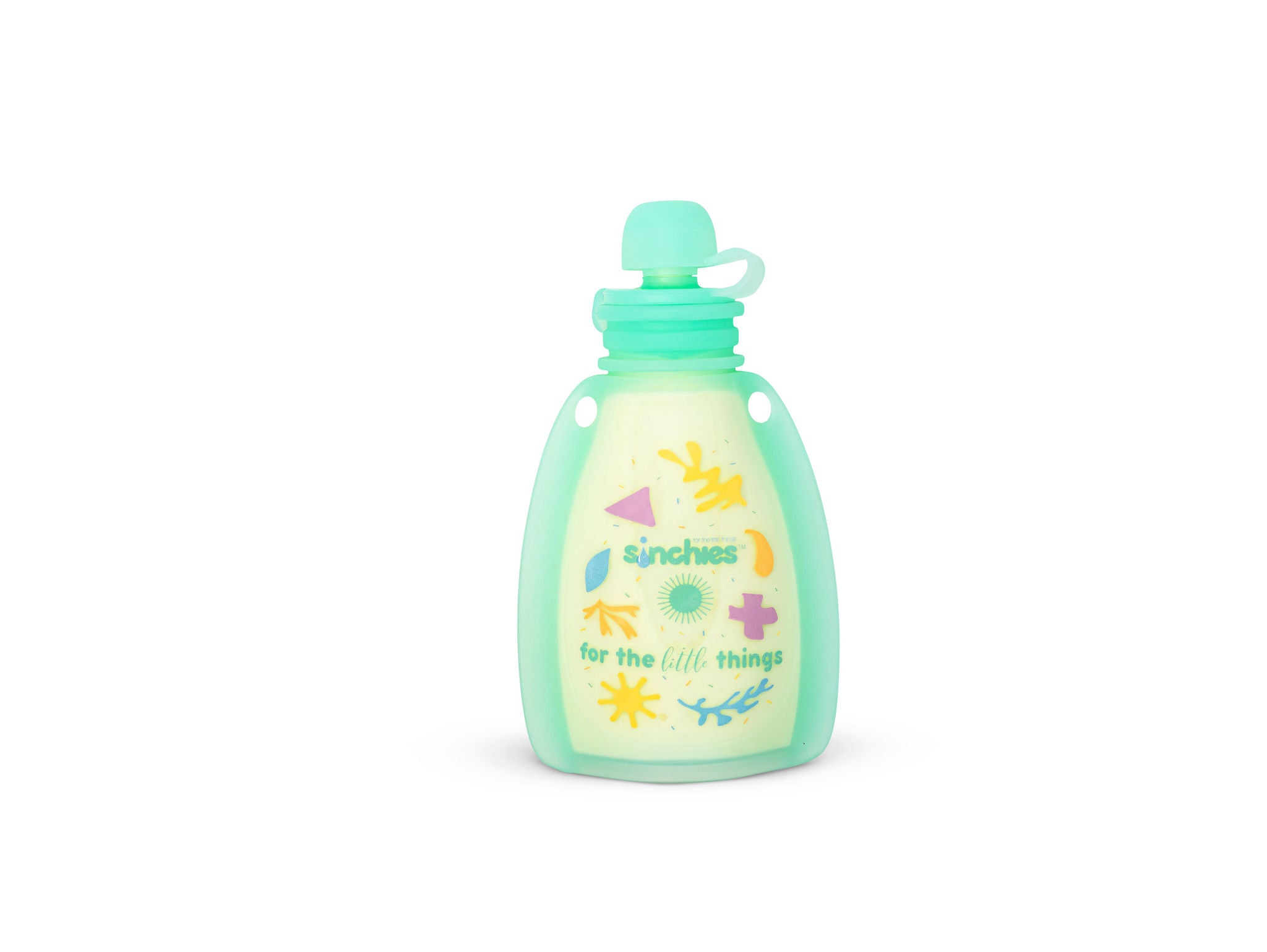 Sinchies green silicone squeezy pouch