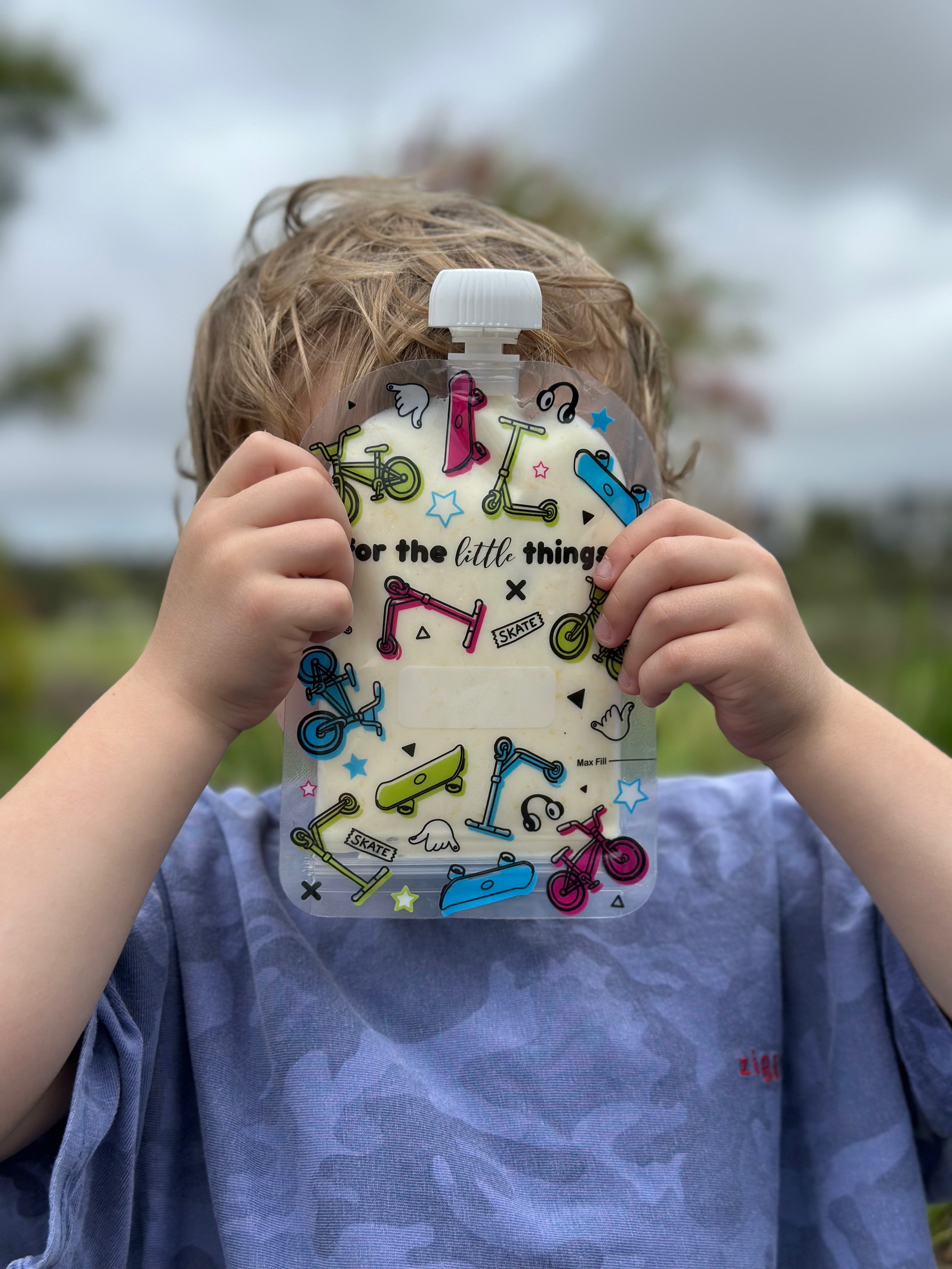 Sinchies 150ml Reusable Food Pouches - Skate Squad