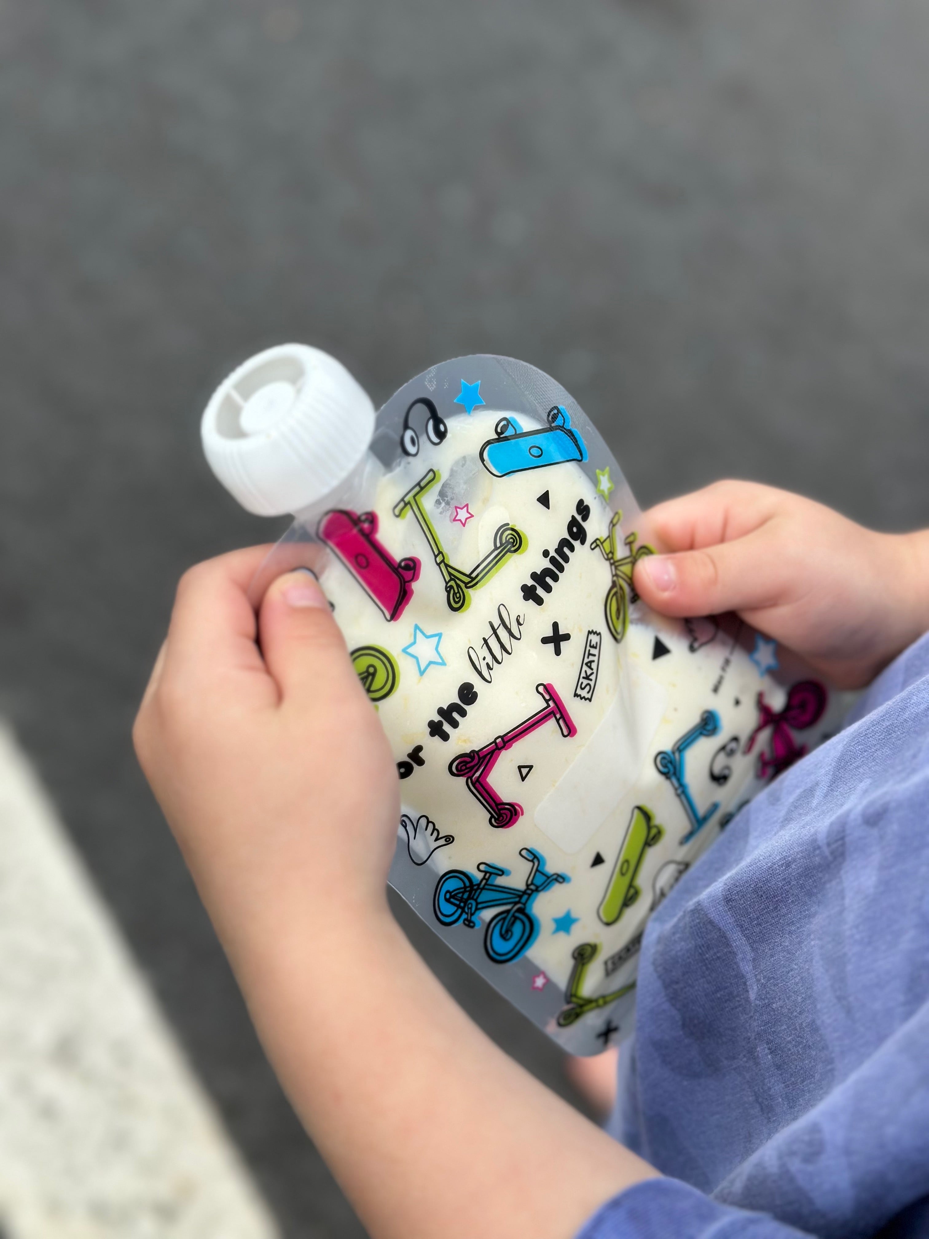 Sinchies 150ml Reusable Food Pouches - Skate Squad