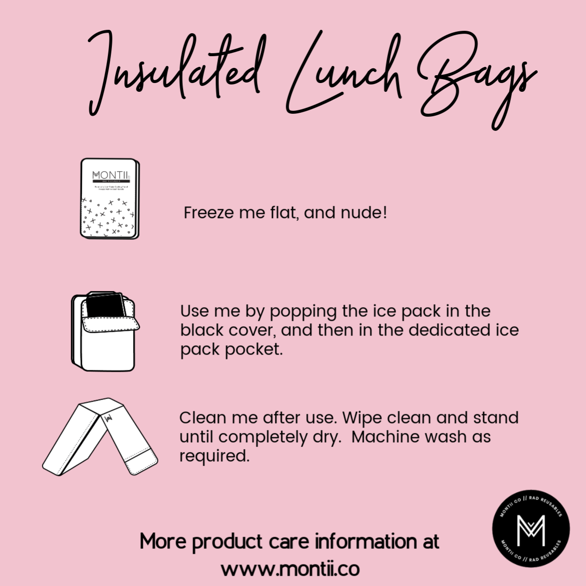 MontiiCo Insulated Lunch Bag (Large) - novo